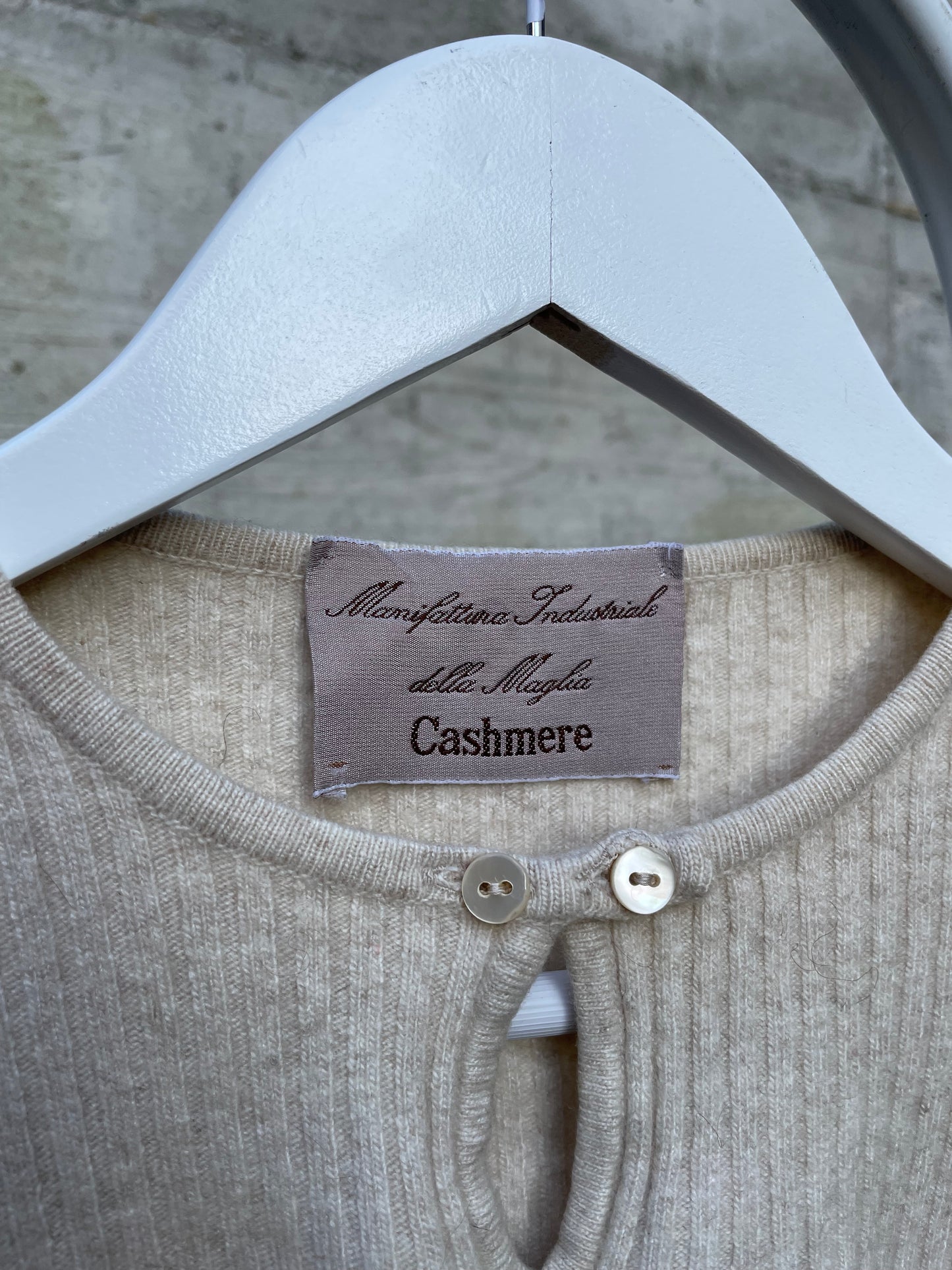 Maglioncino sabbia 100% cashmere