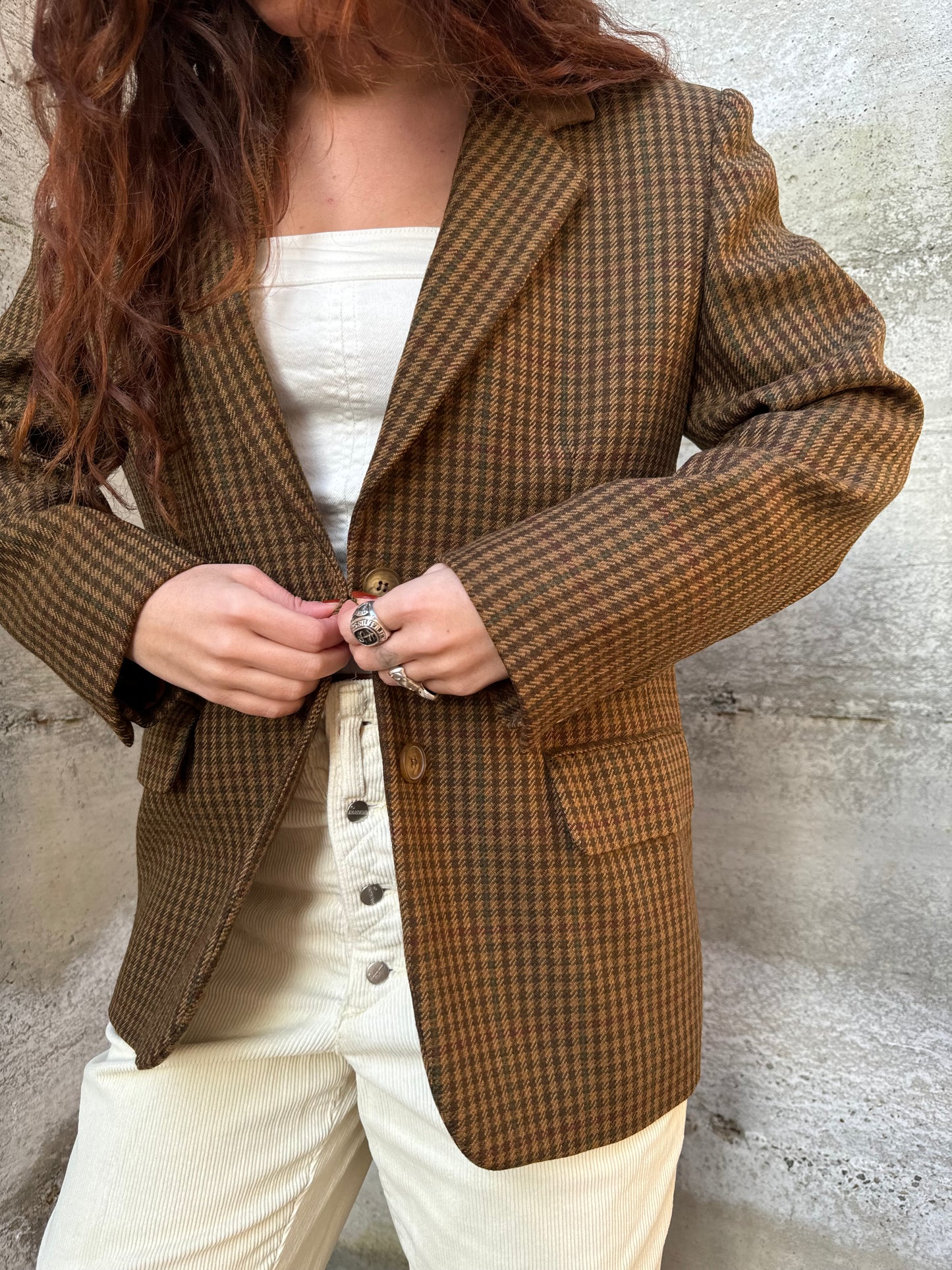 Blazer sartoriale donna in pura lana vergine, con colletto scamosciato