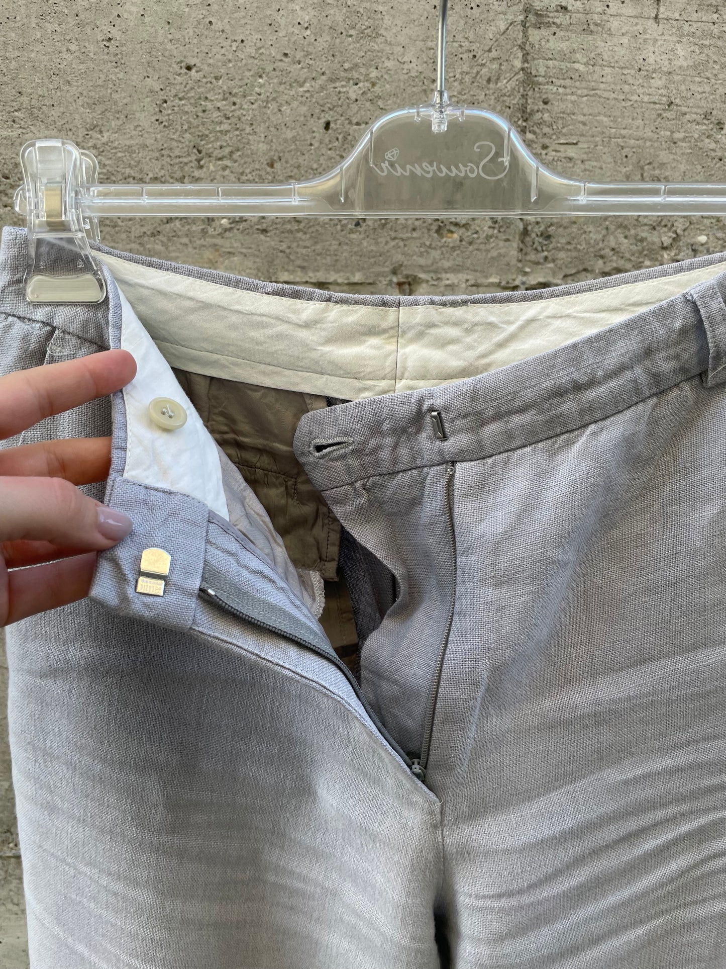 Pantalone Aspesi ghiaccio 100% lino - tg. 42