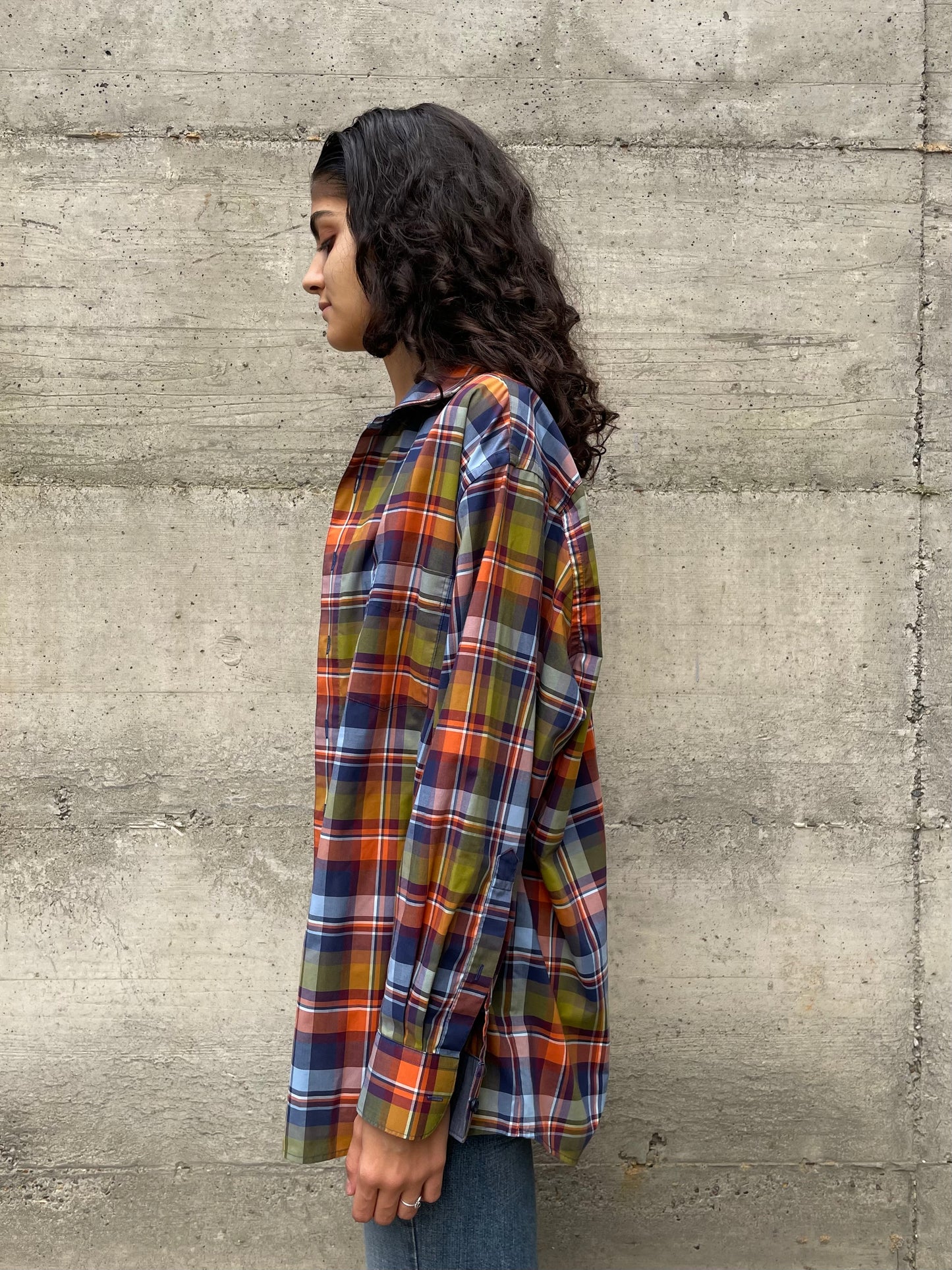 Camicia oversize tartan 100% cotone - taglia L uomo