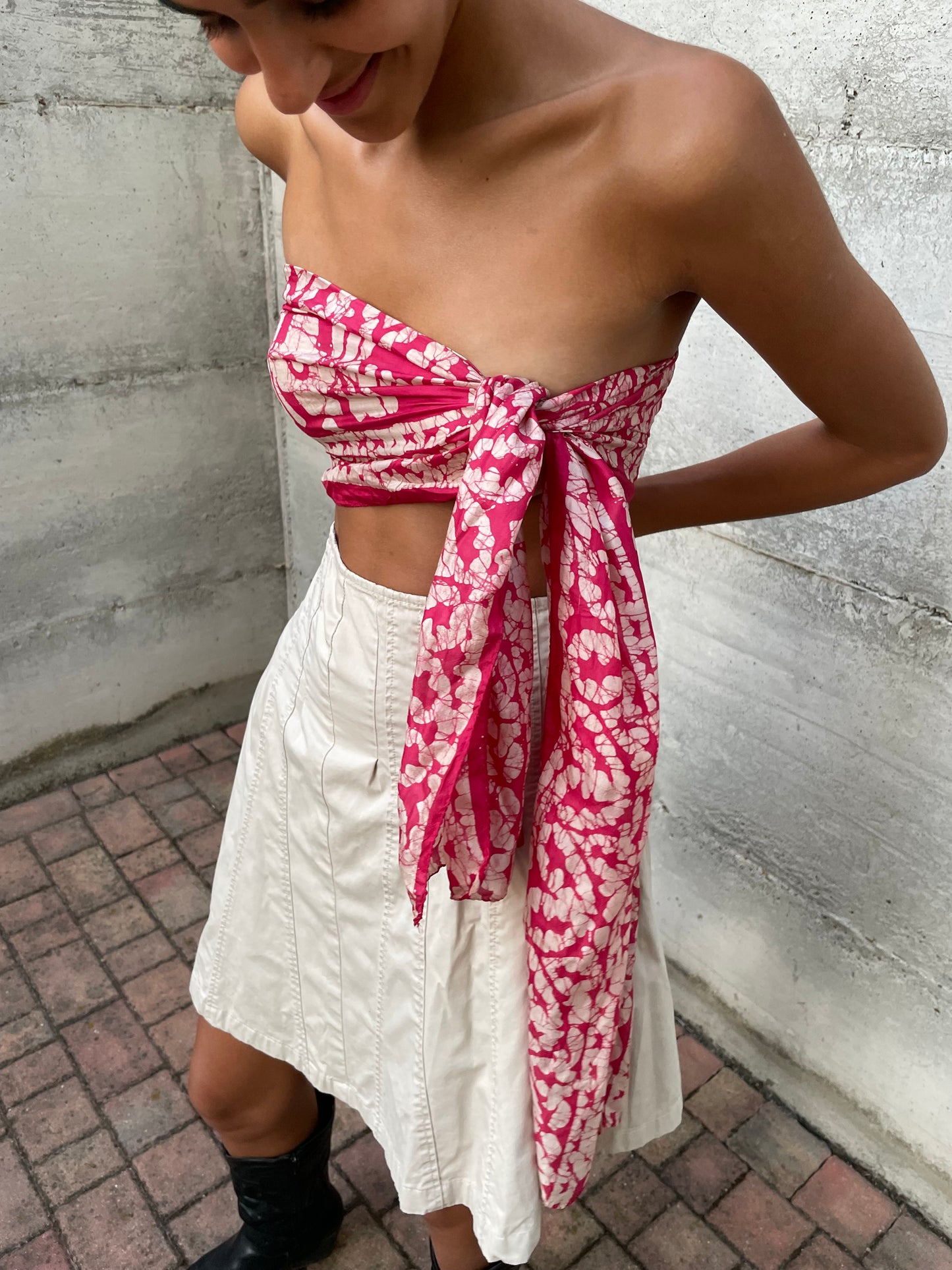 Foulard vintage 100% seta fantasia