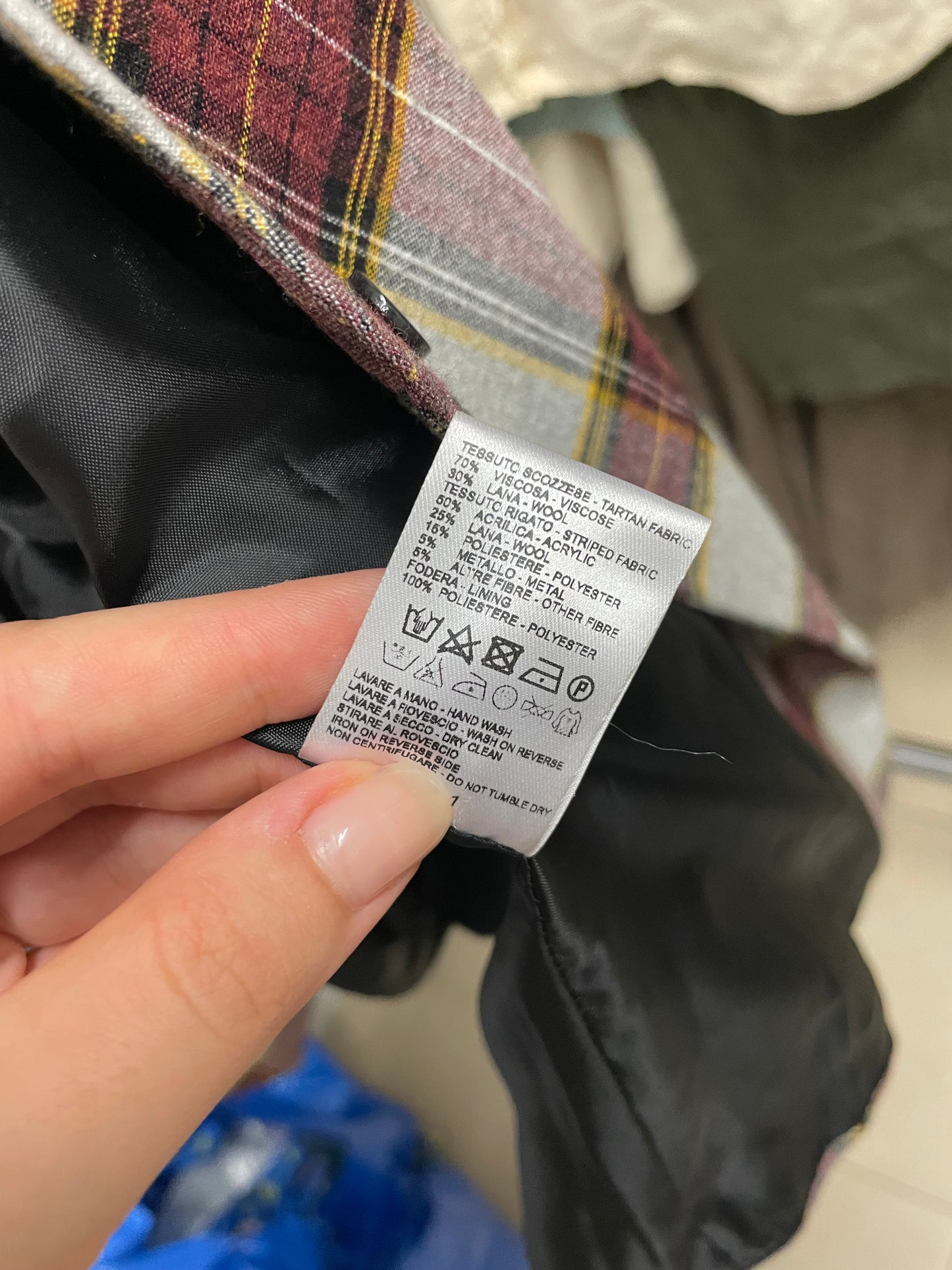 Gilet svasato tartan Manila Grace, taglia S