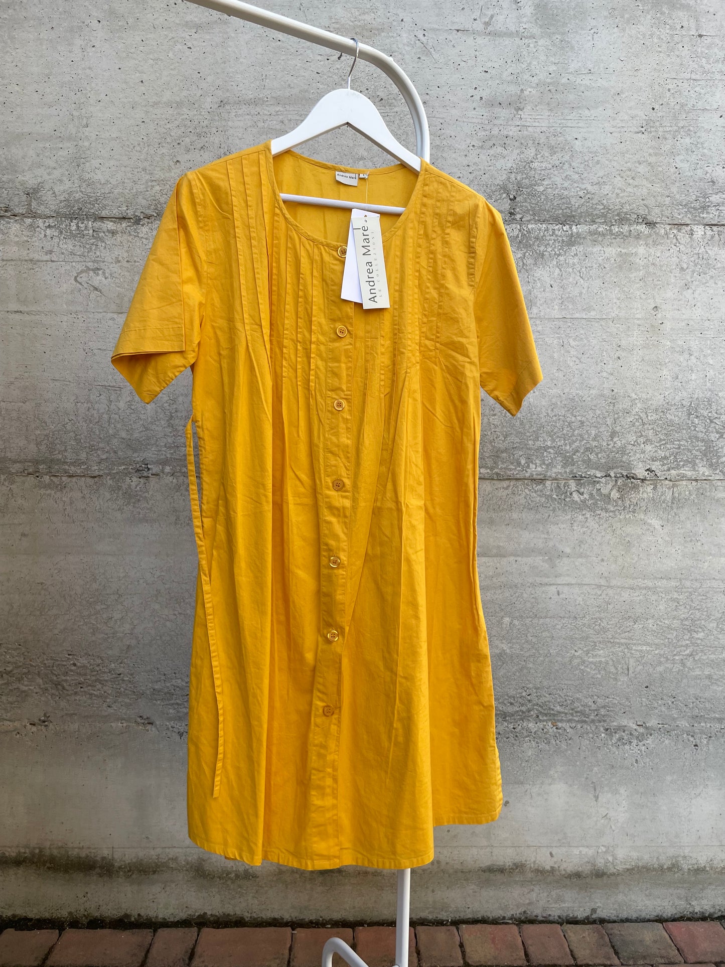 Abito midi Andrea Marè NUOVO deadstock, 100% cotone - taglia L