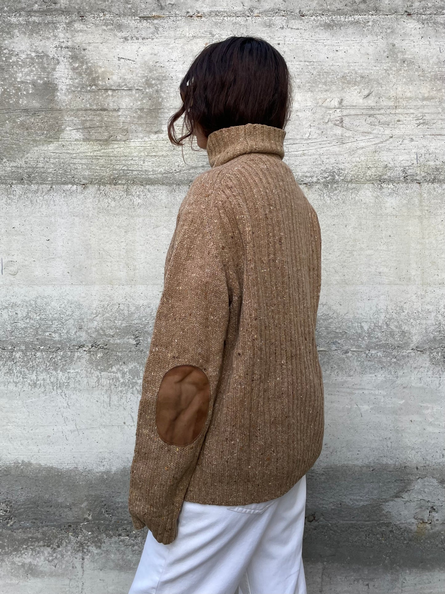 Dolcevita con toppe D'Aniello Boutique 70% lana merinos 30% cashmere