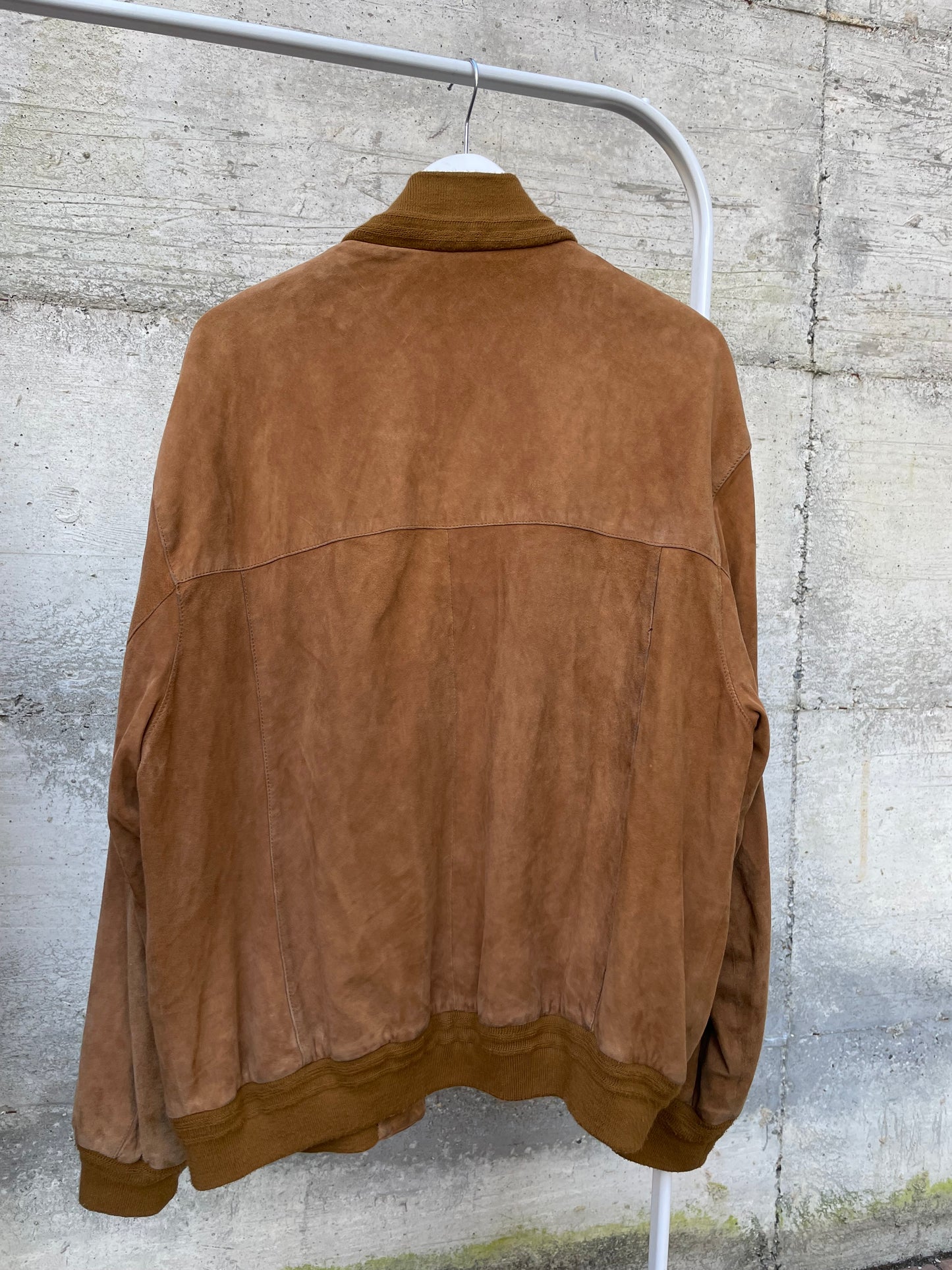 Bomber suede oversize color cognac