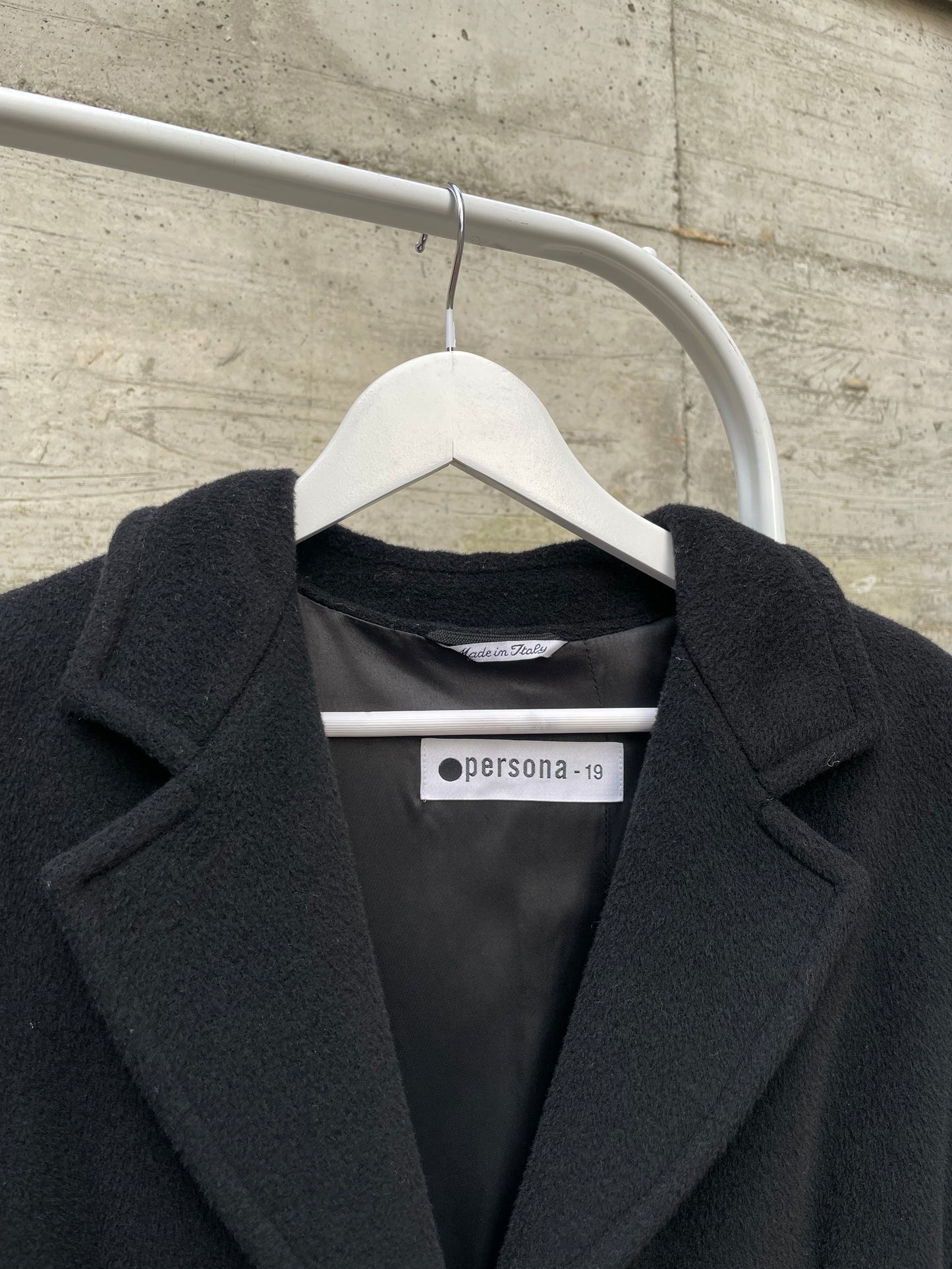 Cappotto nero Marina Rinaldi in misto lana e cashmere