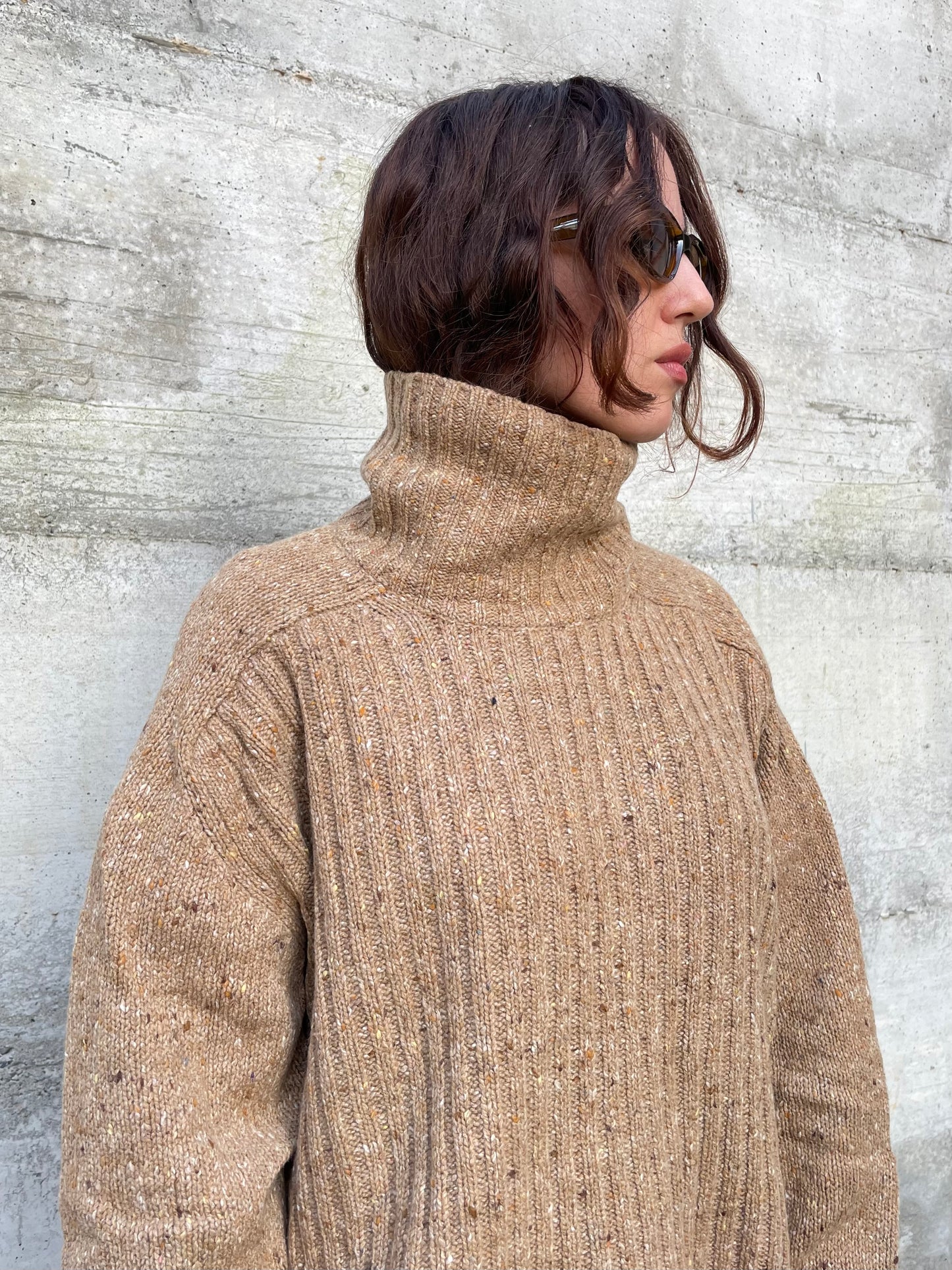 Dolcevita con toppe D'Aniello Boutique 70% lana merinos 30% cashmere