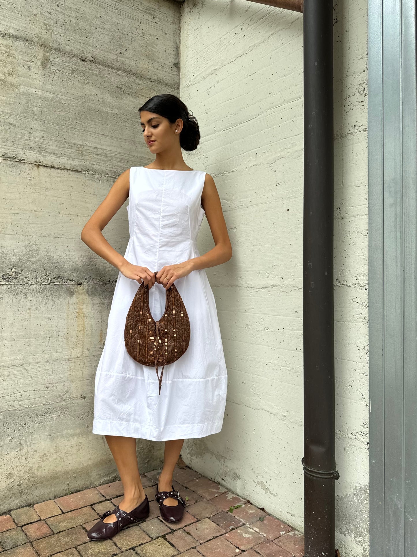 Abito midi 100% cotone, taglia S