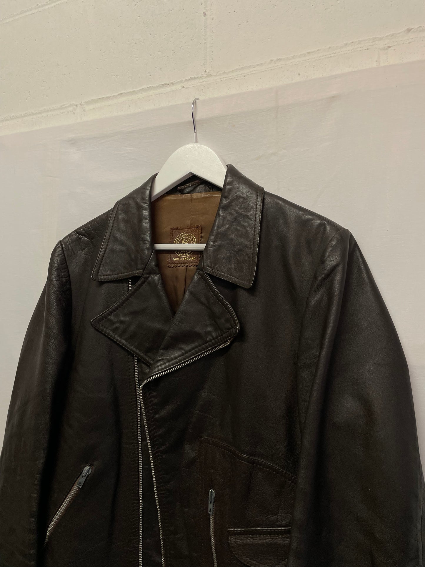 Chiodo vintage testa di moro Made in England, taglia S uomo