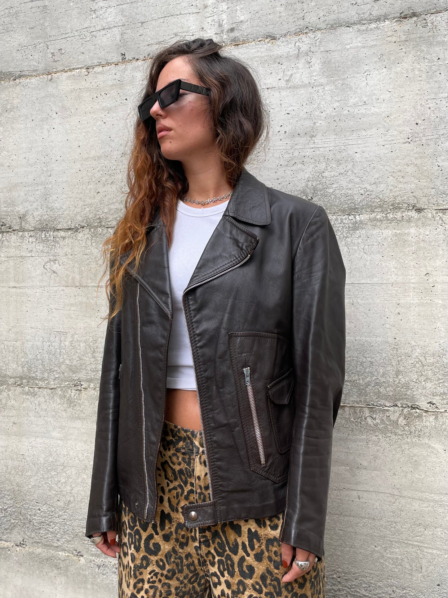 Chiodo vintage testa di moro Made in England, taglia S uomo