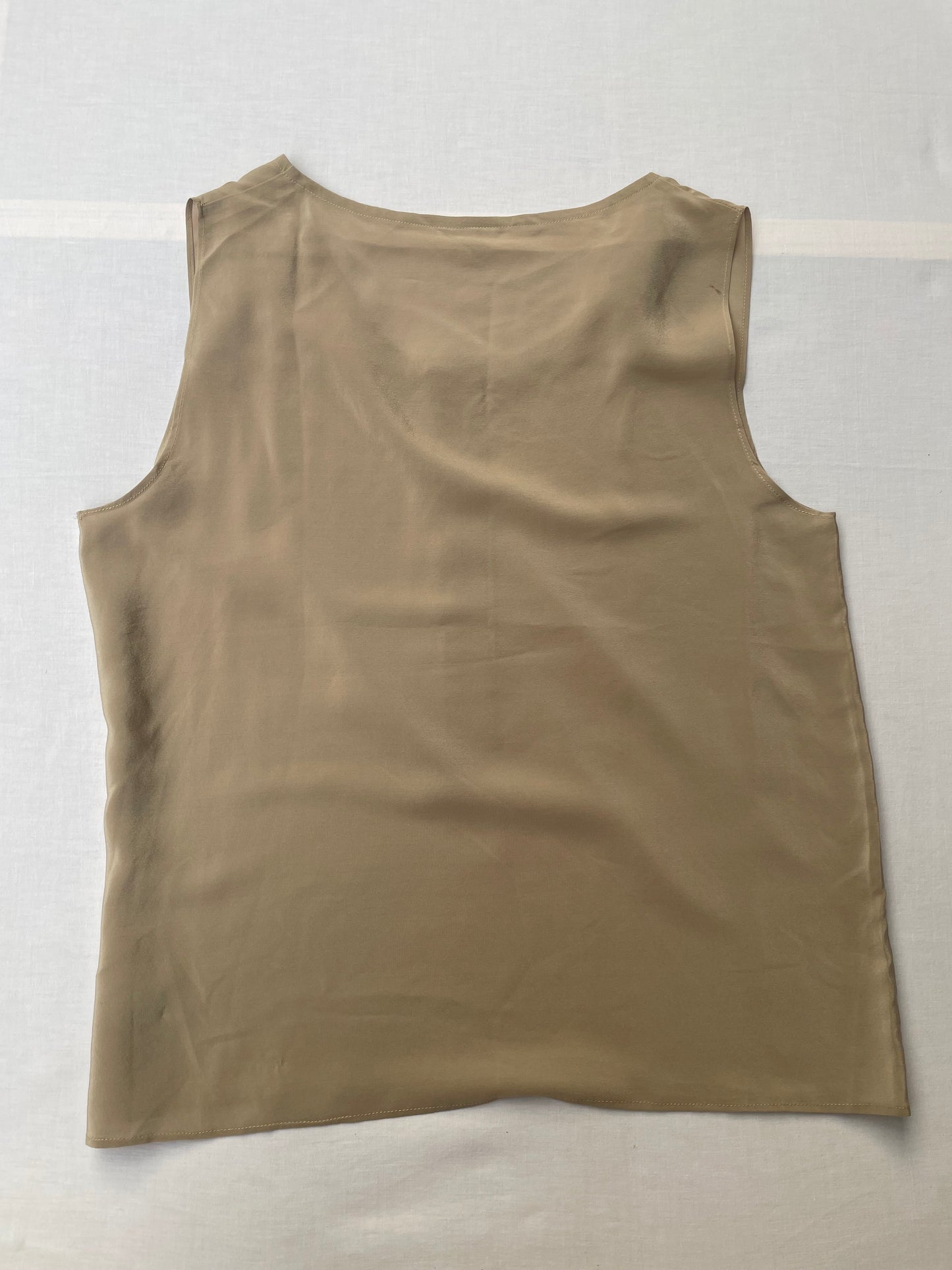 Top 100% seta beige - taglia M