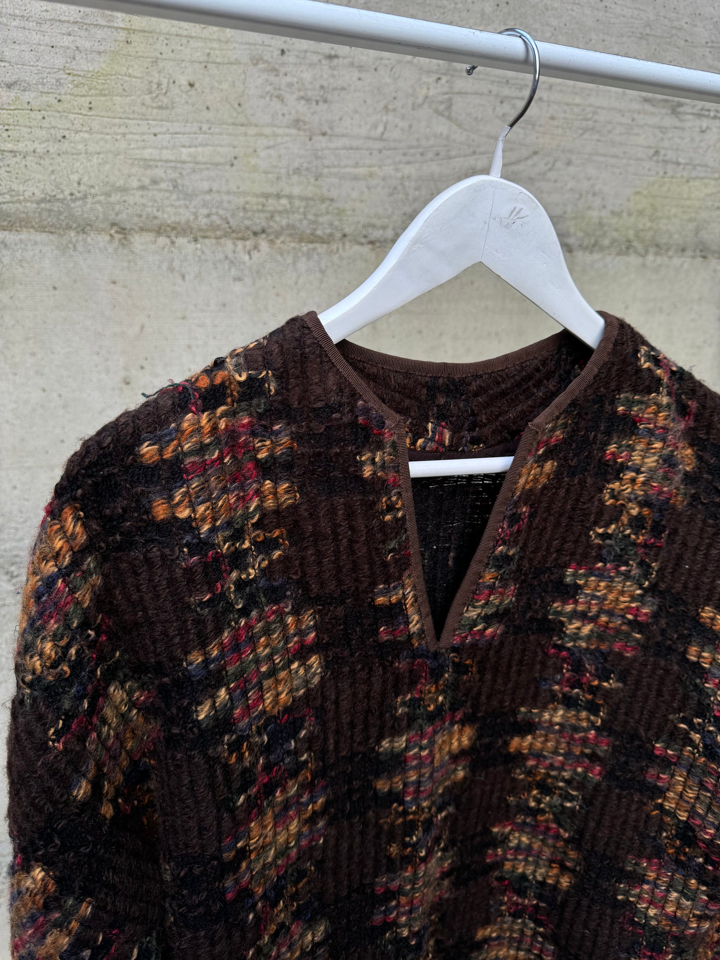 Maxi abito midi a tunica sartoriale in lana