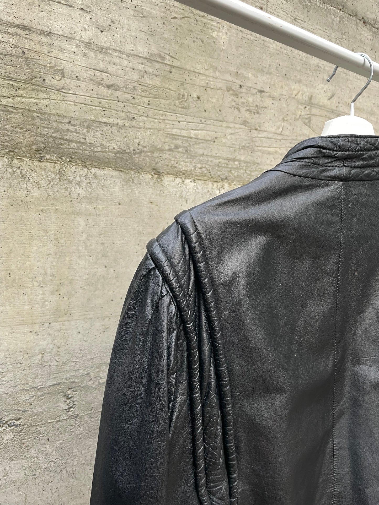 Bomber in vera pelle nero - taglia M