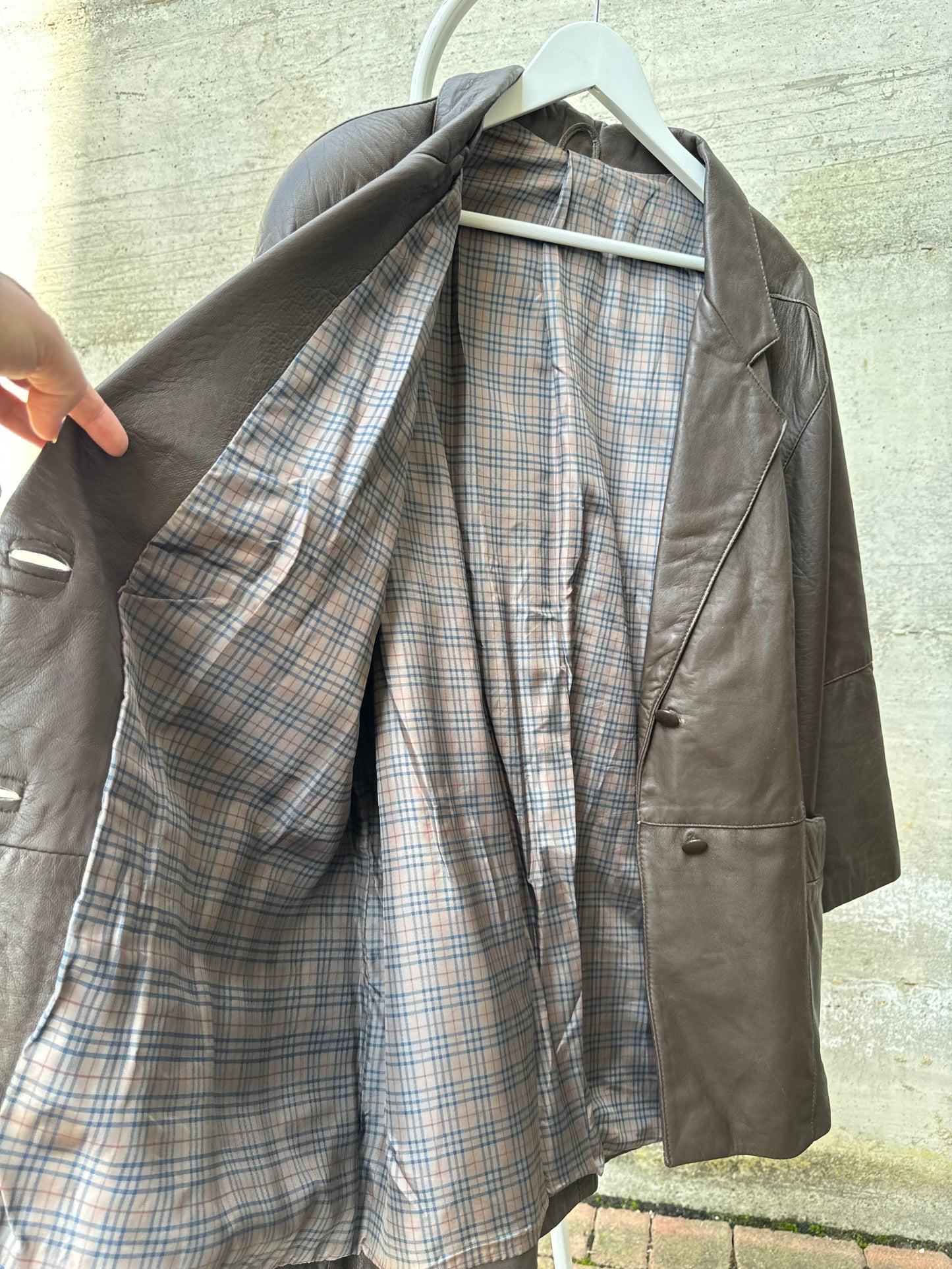 Giacca 80s donna cioccolato in vera pelle nappata