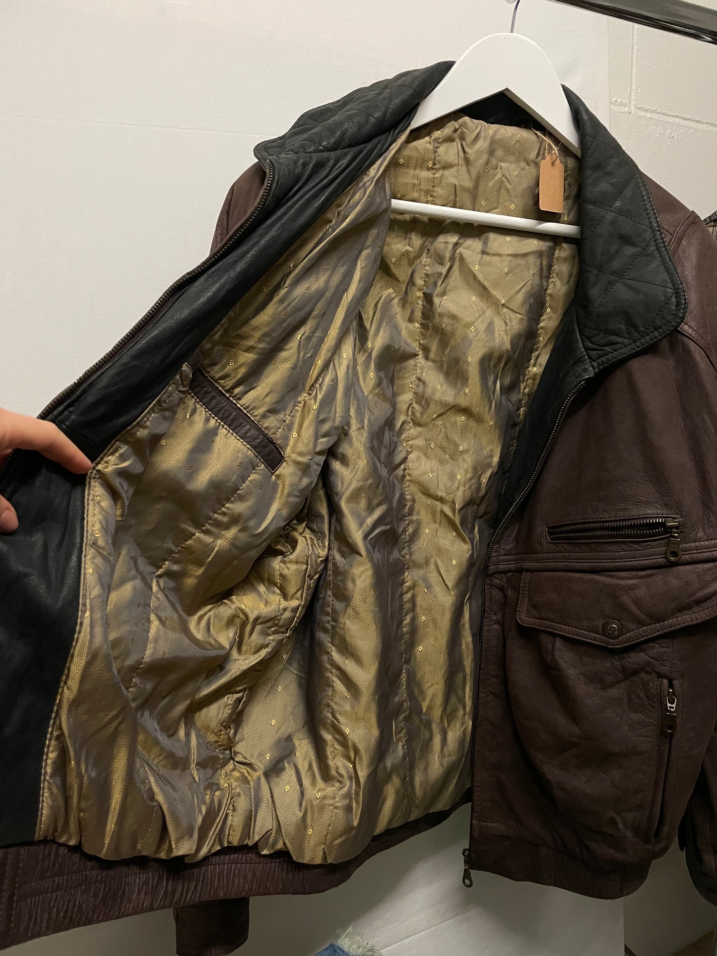 Bomber vinaccia vera pelle - L uomo