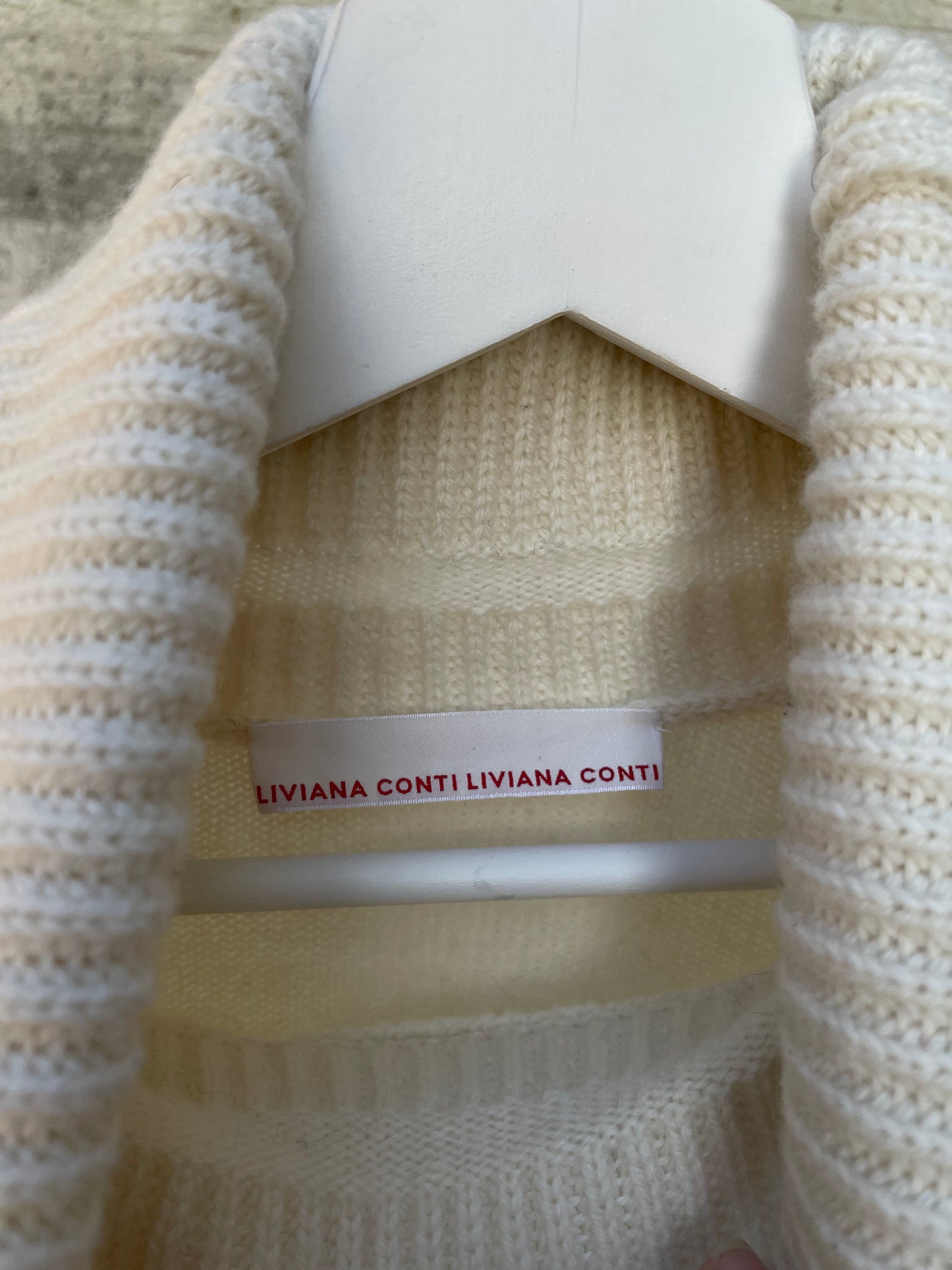 Dolcevita oversize burro Liviana Conti, 100% lana vergine - taglia M