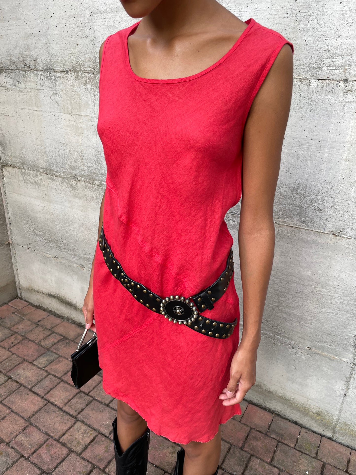 Abitino vintage svasato 100% lino - taglia S/M