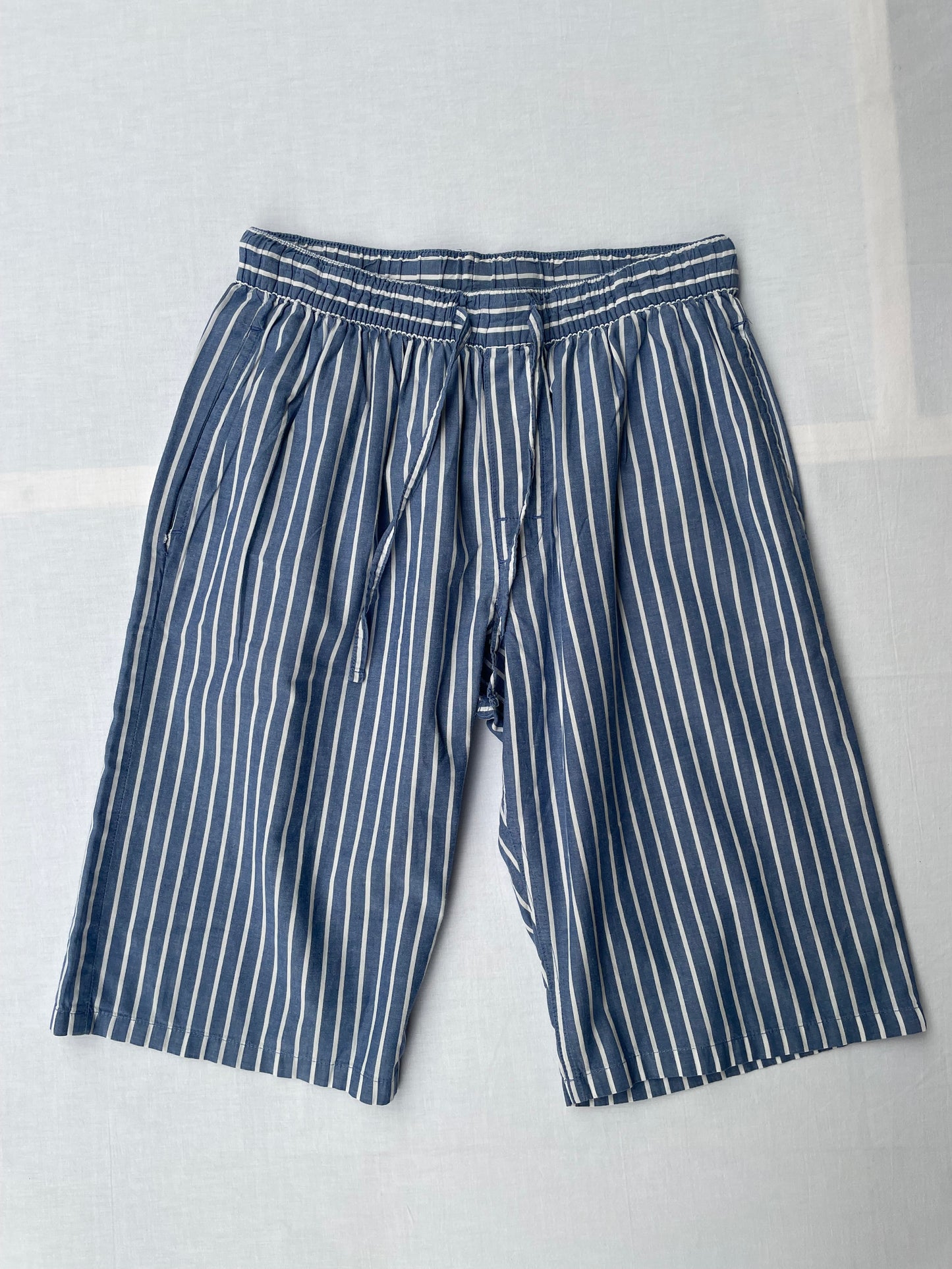 Bermuda boxer vichy azzurro e bianco 100% cotone - taglia S