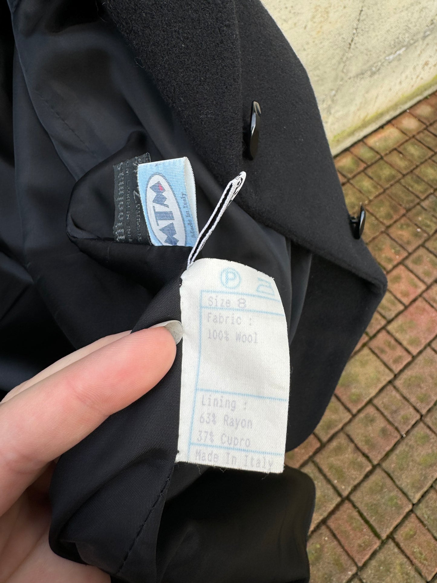 Cappotto donna sartoriale 100% lana vergine merino Marzotto e fodera in cupro Bemberg. Taglia 42it