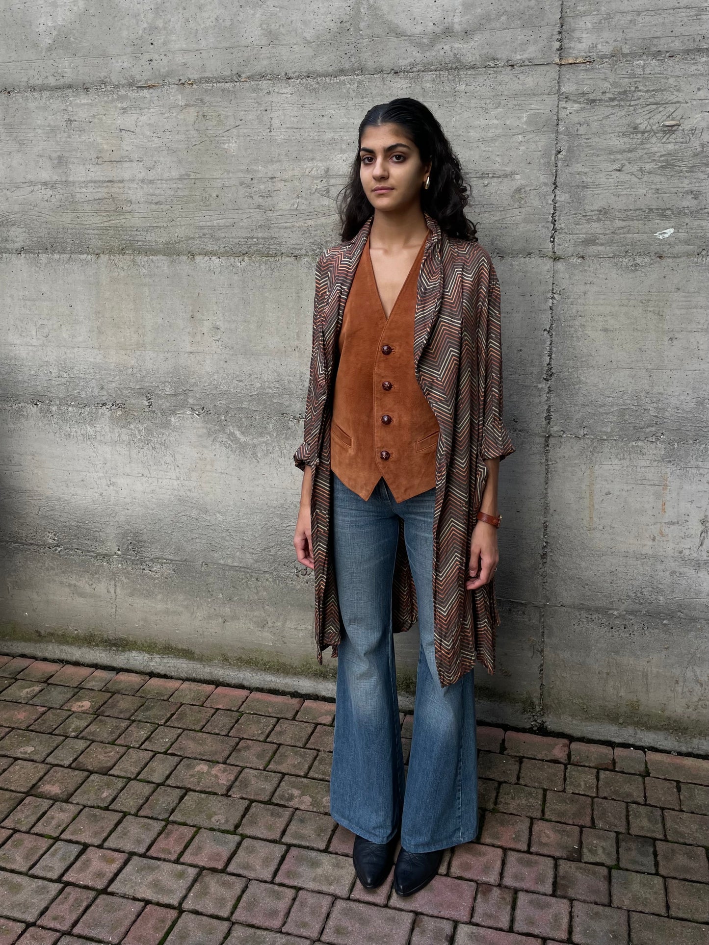 Vestaglia Pierre Cardin in crepe di seta - taglia unica