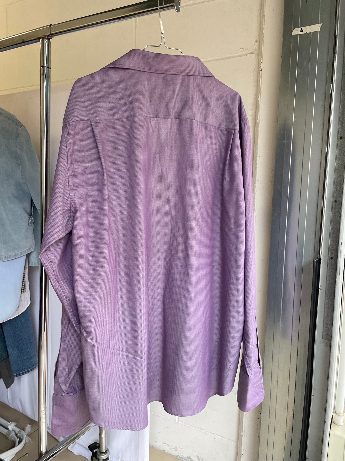 Camicia oversize lilla 100% cotone