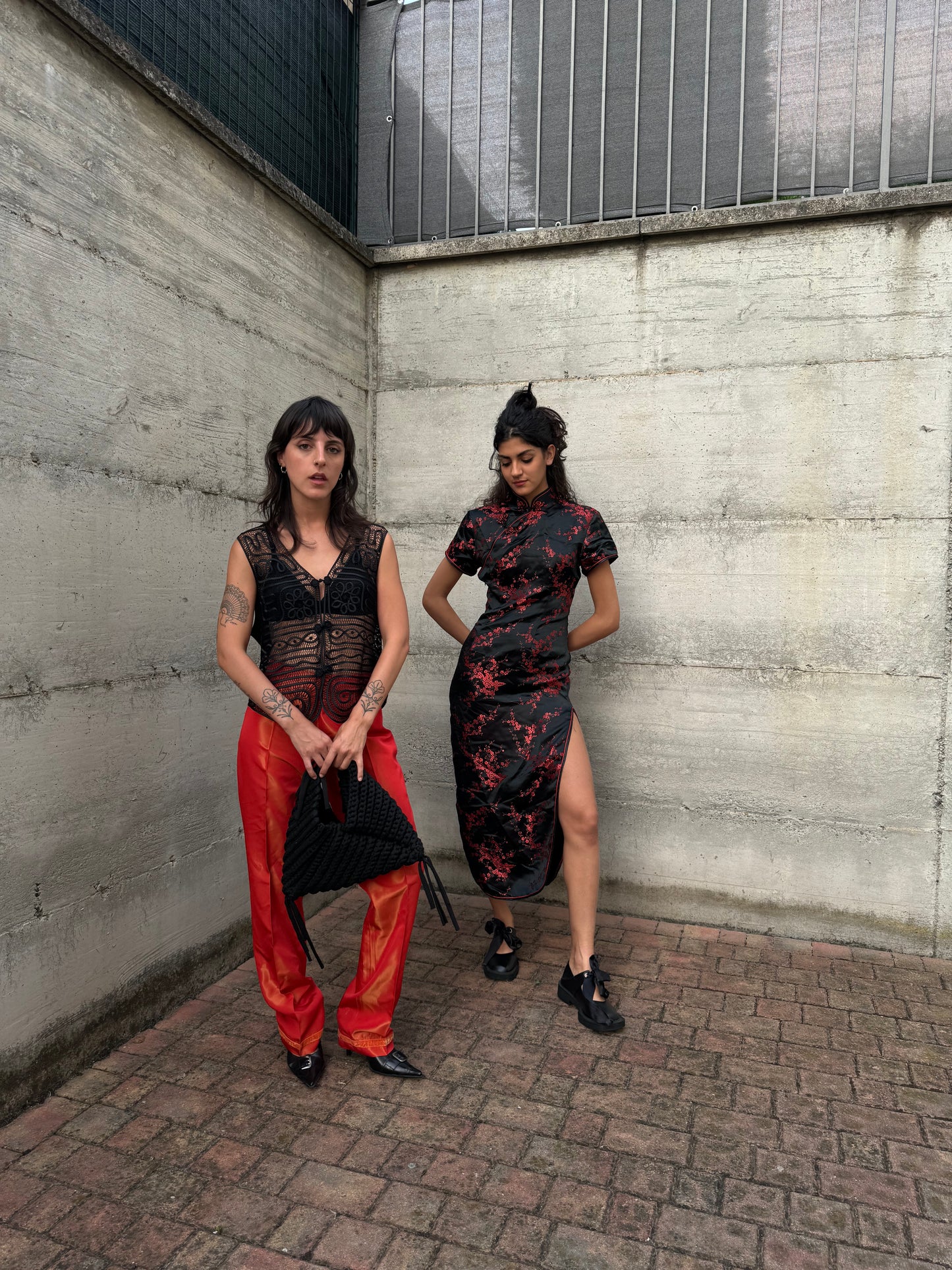 Abito midi in autentica seta cinese, taglia S