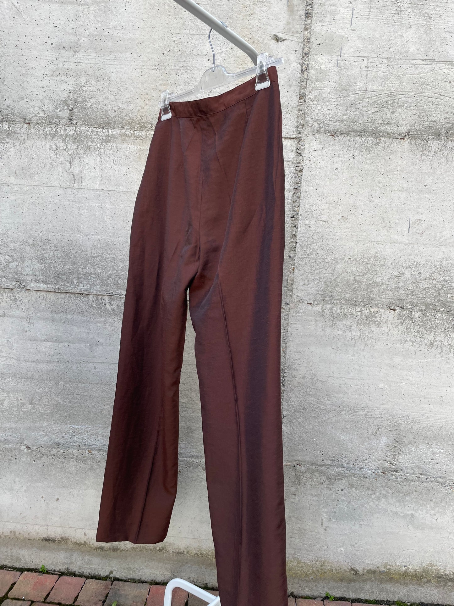 Pantalone chino shantung - misto lino e viscosa - tg. 40/42