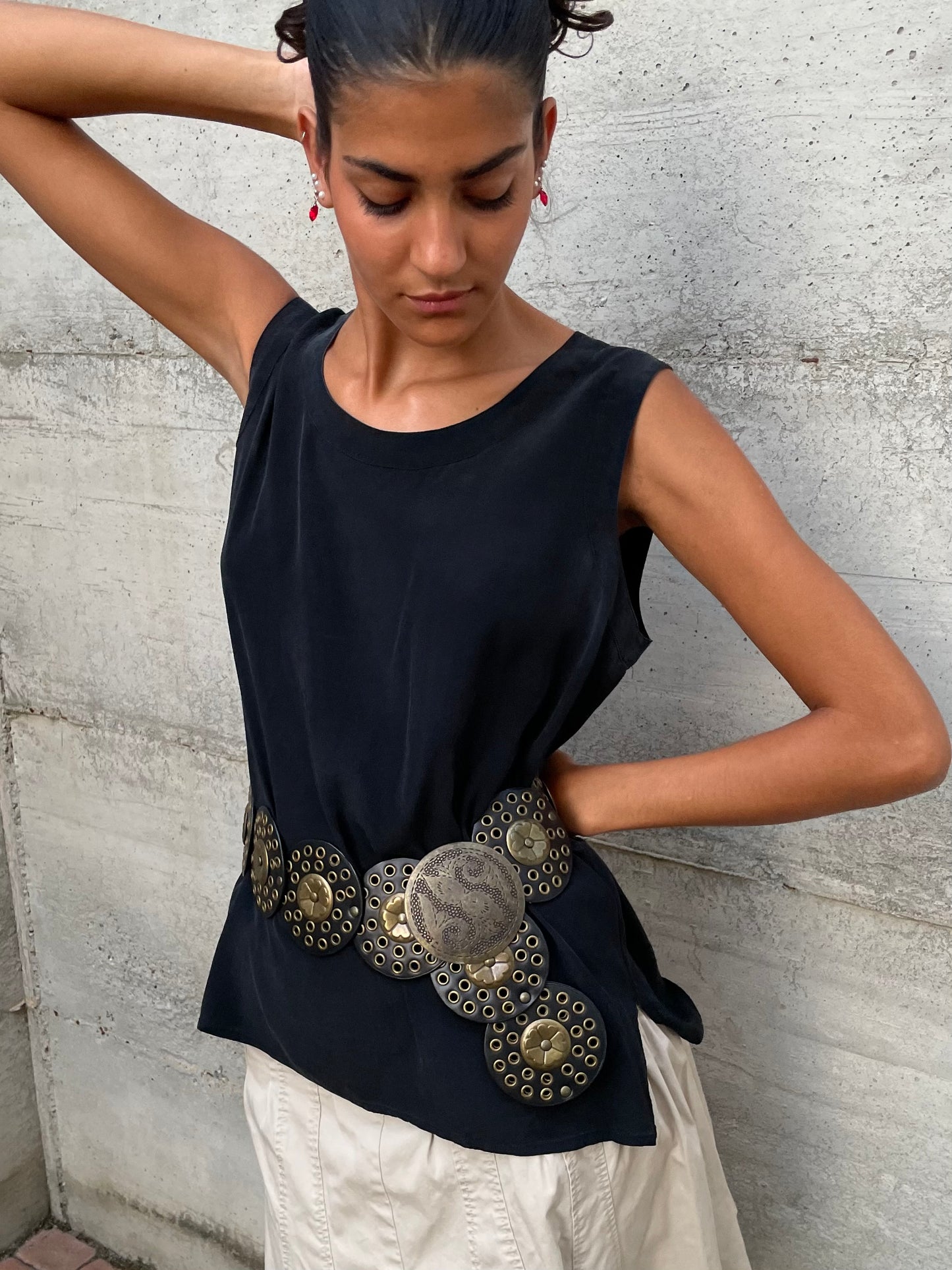 Top sartoriale 100% seta Paola Neri - taglia M