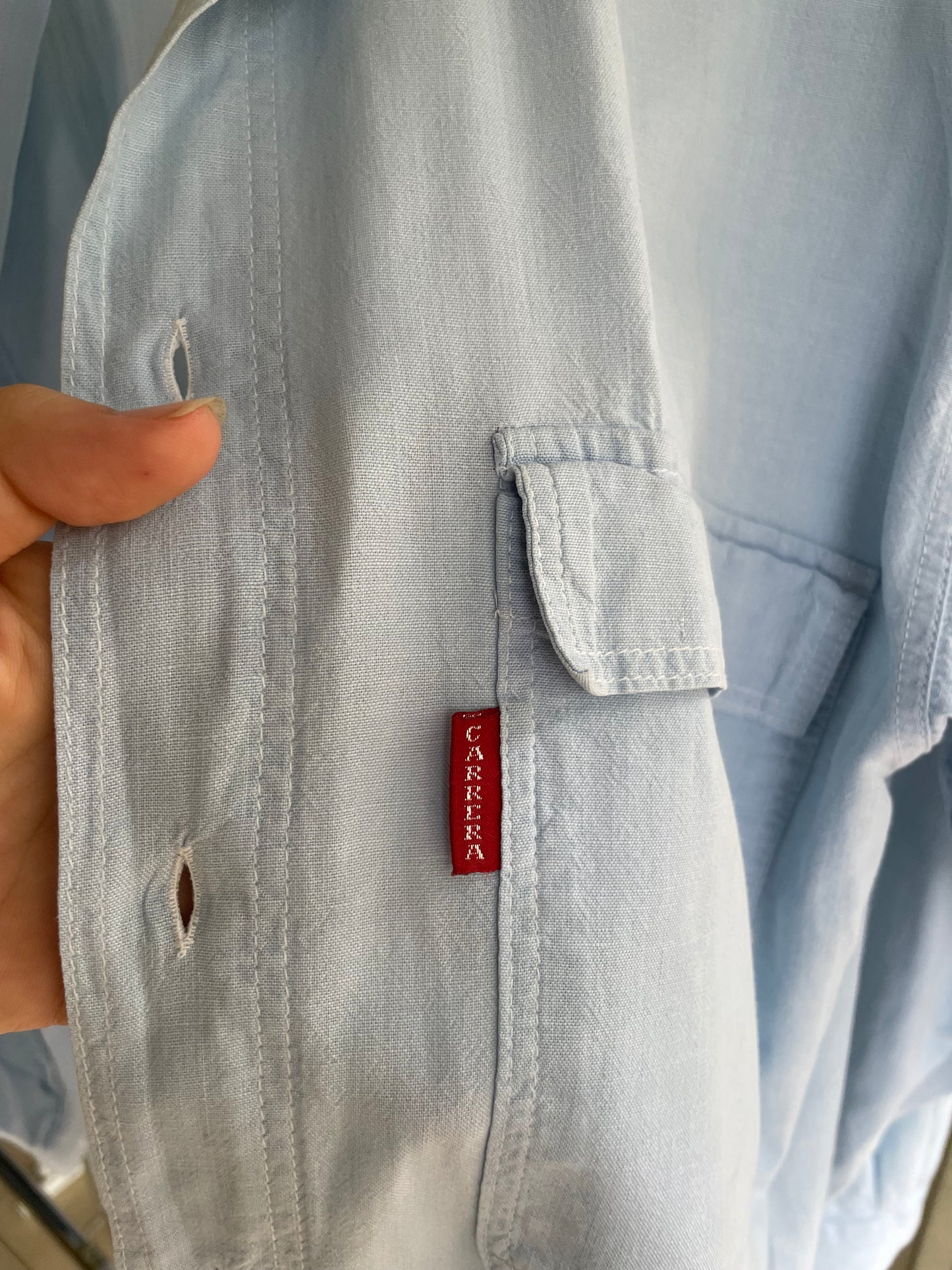 Camicia Carrera denim lavaggio chiaro 100% cotone - taglia M uomo