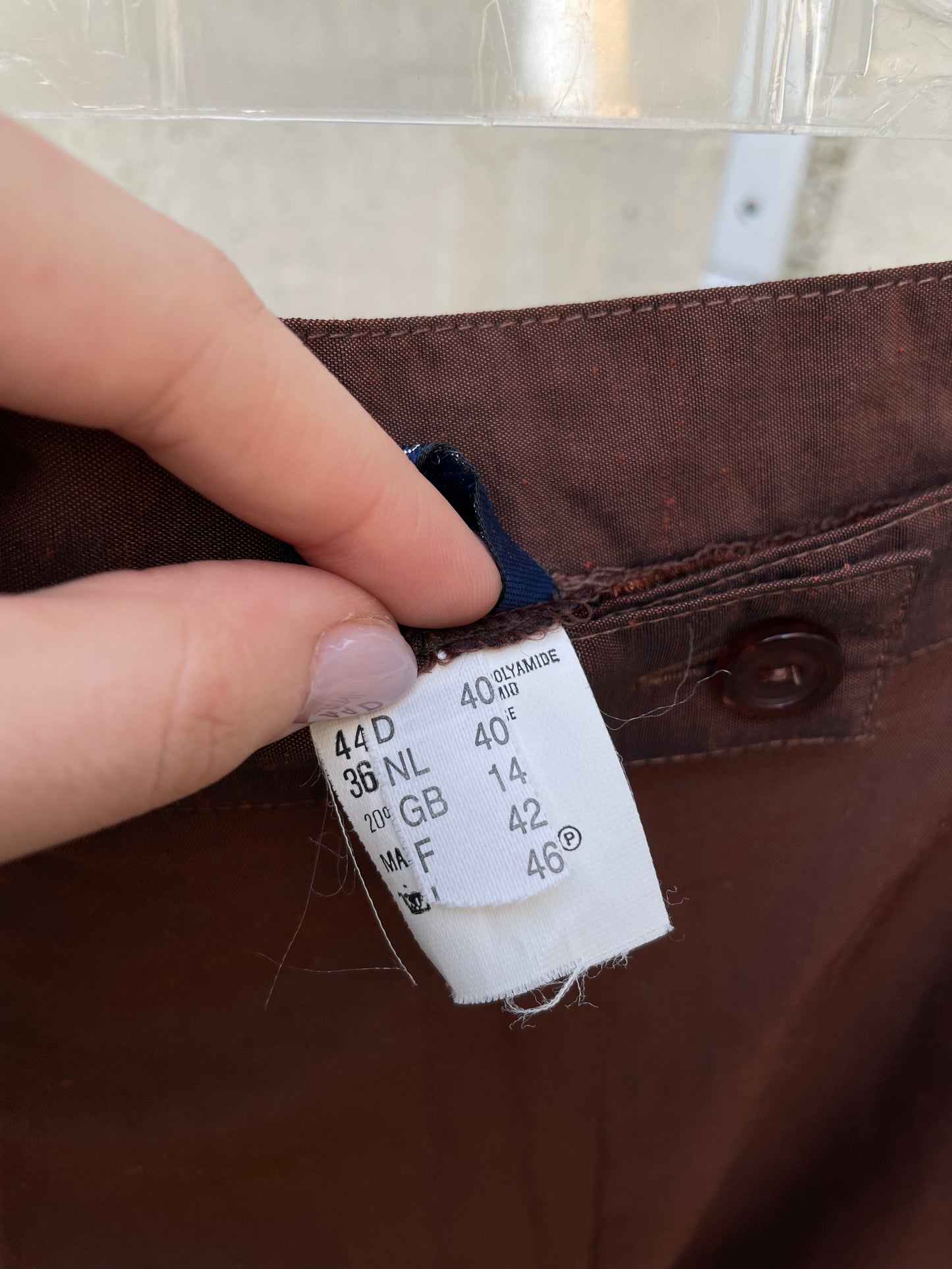 Pantalone chino shantung - misto lino e viscosa - tg. 40/42