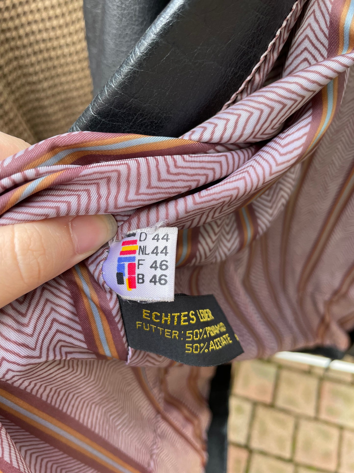 Giacca vera pelle nera 80s liscia