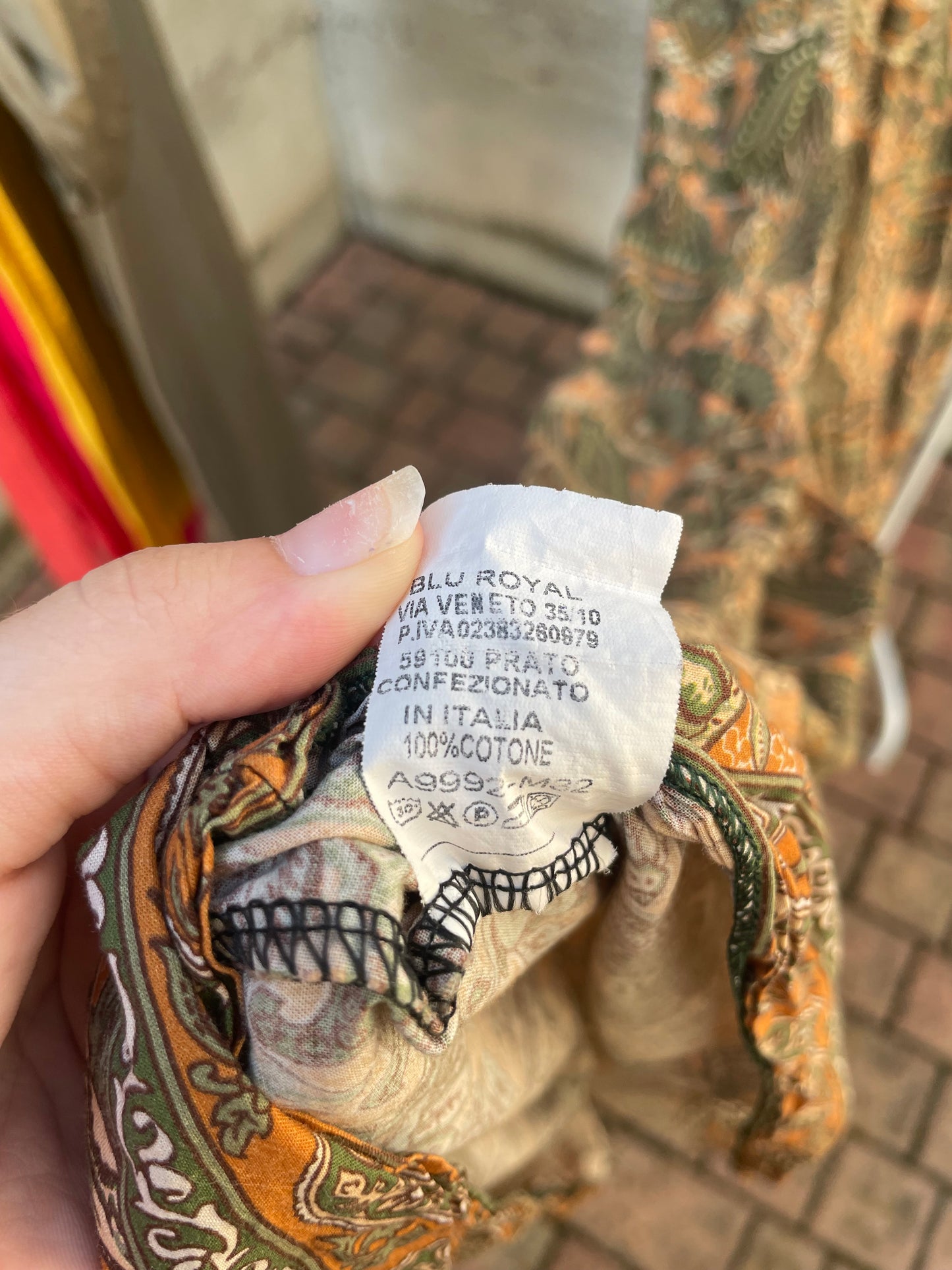 Abito chemisier lungo smanicato 100% cotone - taglia unica