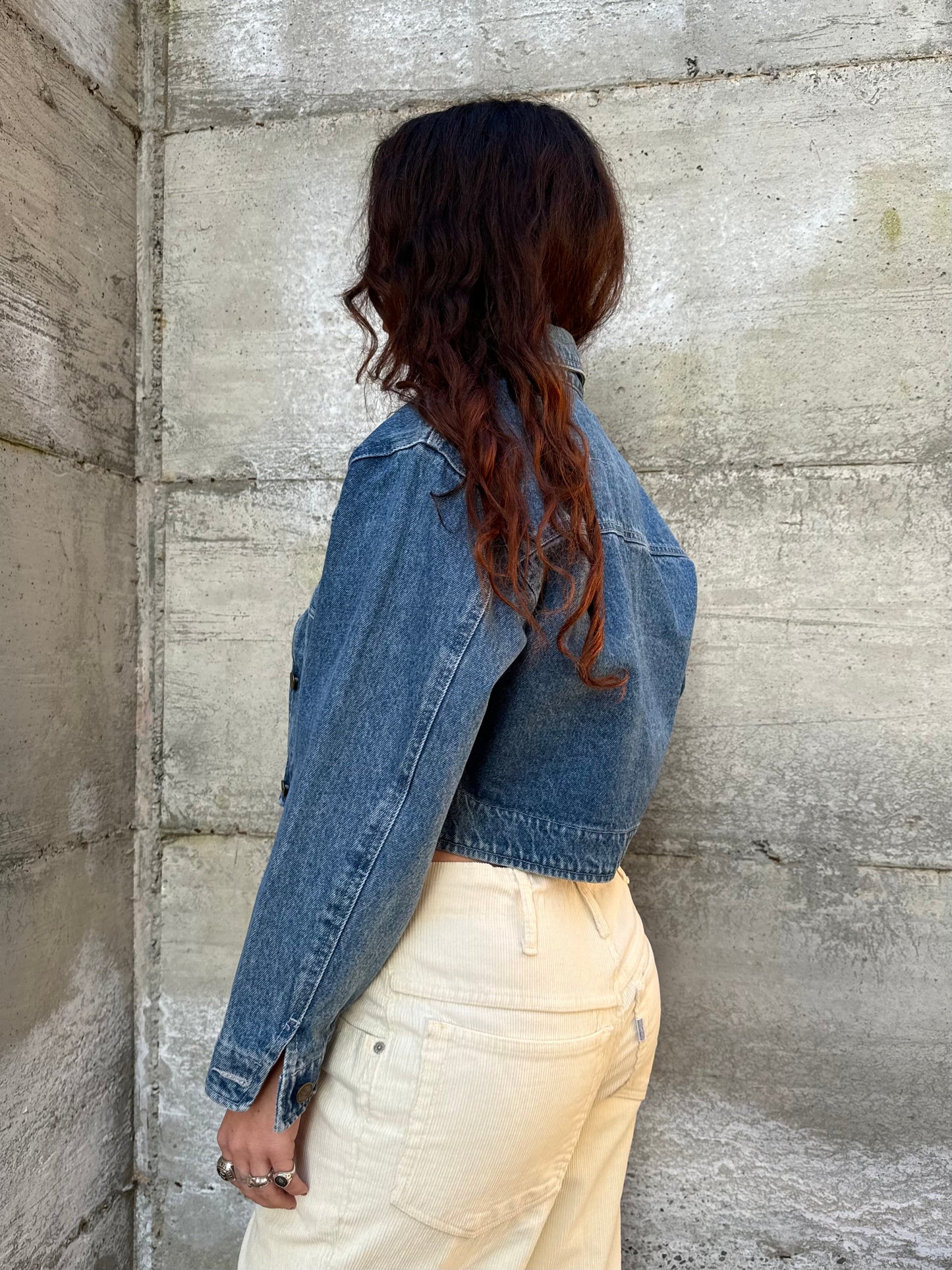 Giacca denim cropped