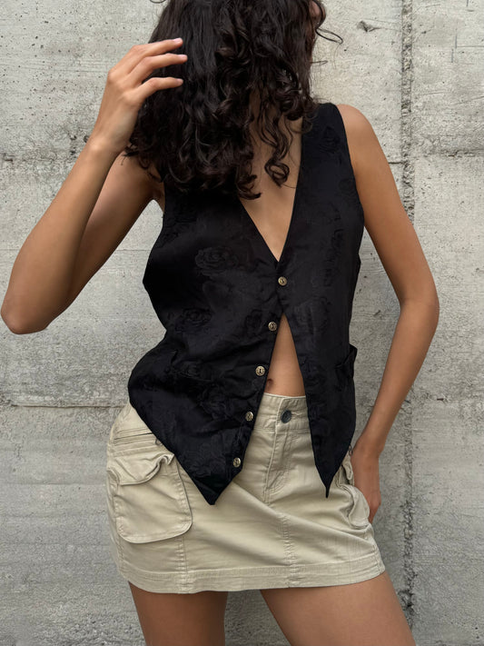 Gilet in raso di seta