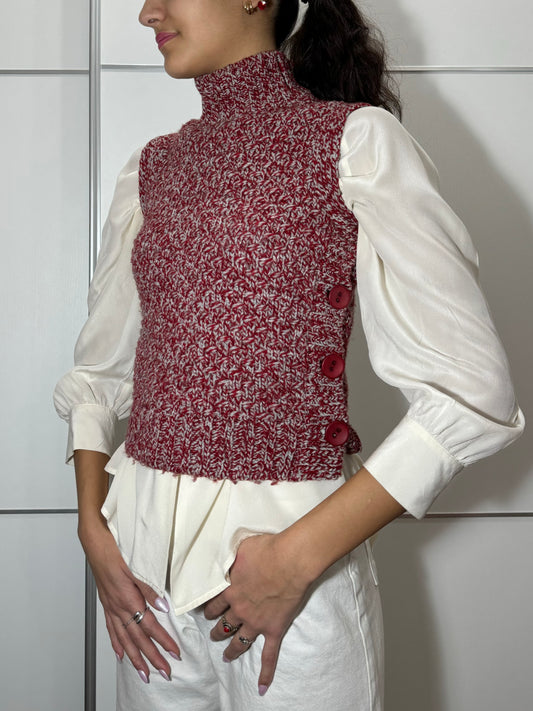 Gilet Max&Co a collo alto con bottoni laterali, in misto lana