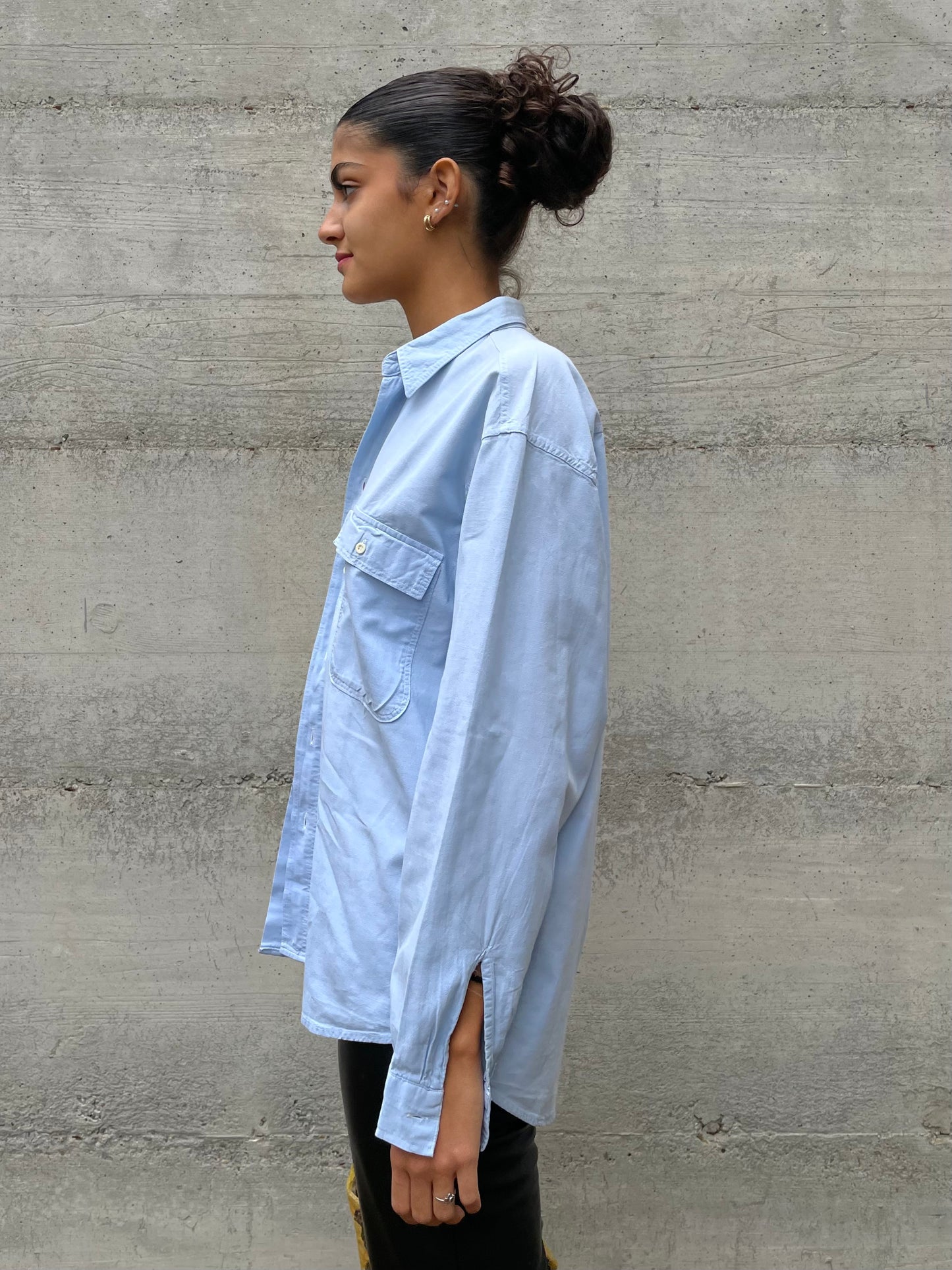 Camicia Carrera denim lavaggio chiaro 100% cotone - taglia M uomo