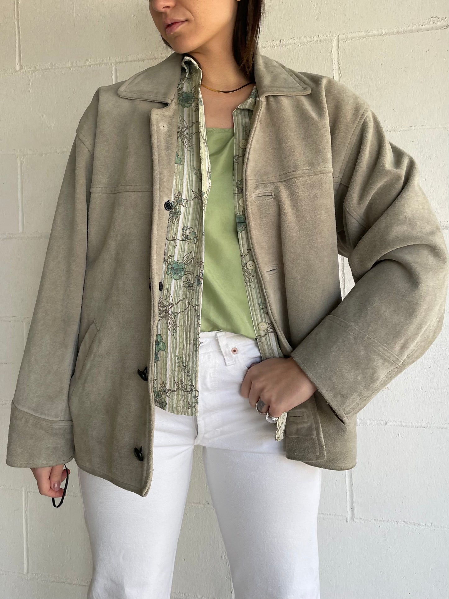 Biker suede ghiaccio - S uomo