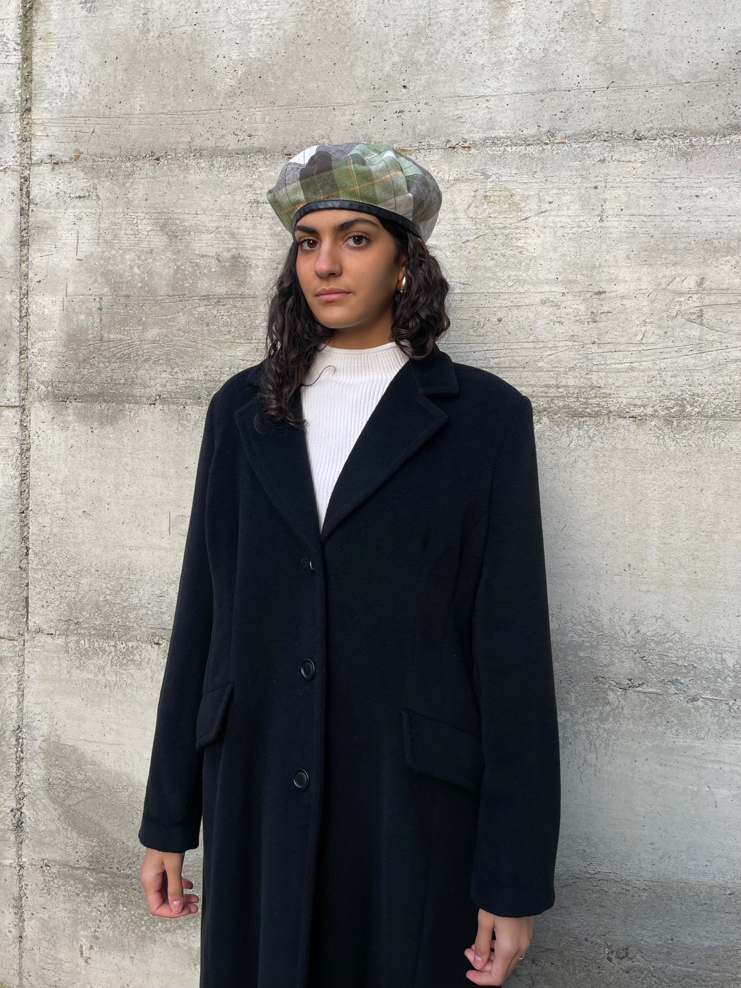 Cappotto nero Marina Rinaldi in misto lana e cashmere