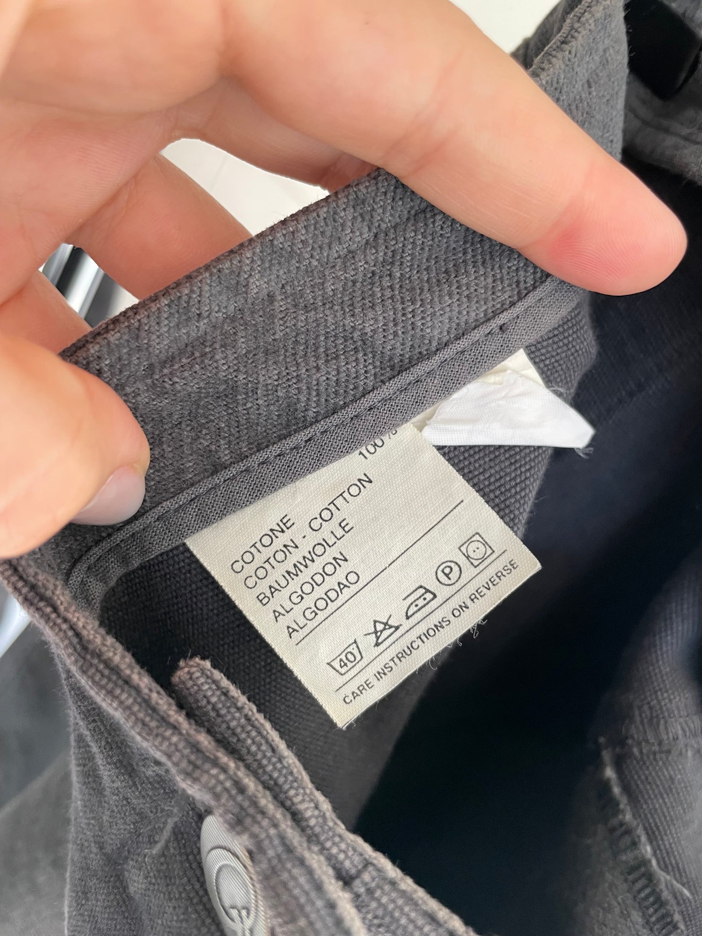 Gonna cargo midi denim 100% cotone - grigio/blu - S