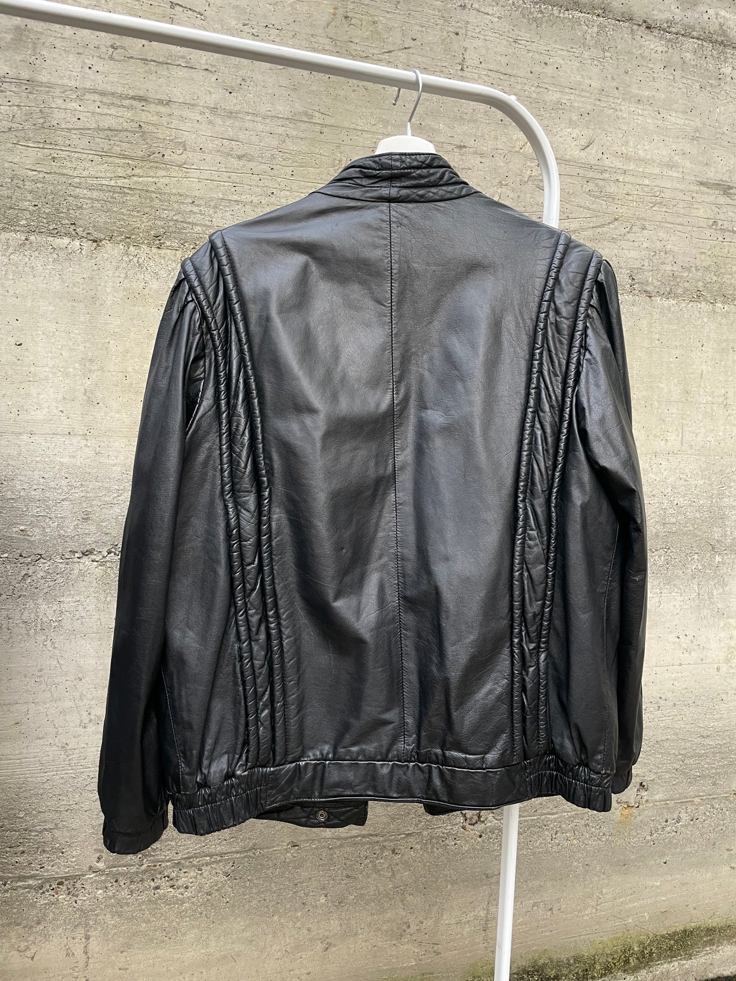 Bomber in vera pelle nero - taglia M
