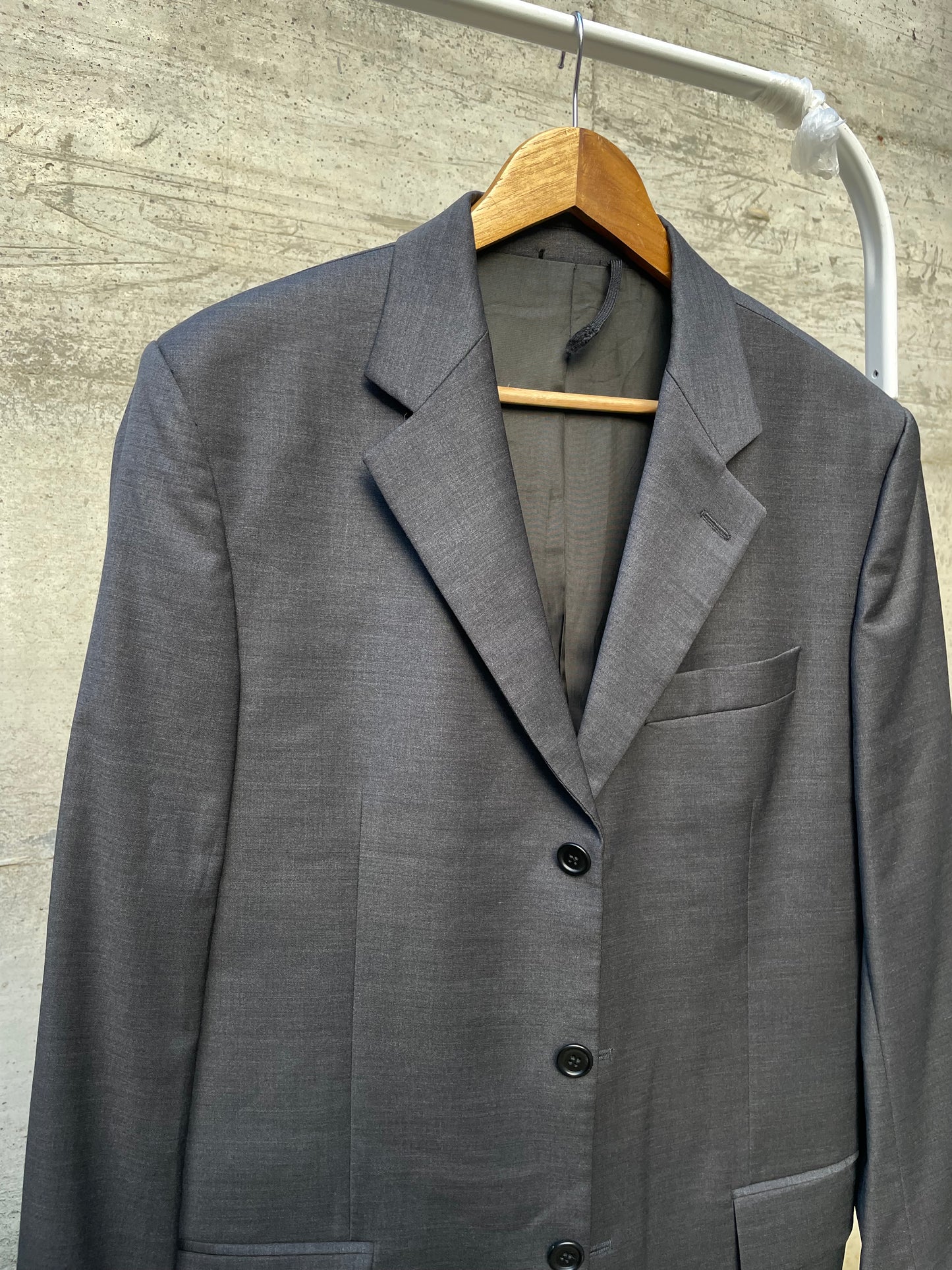 Blazer oversize in fresco lana grigio scuro - taglia M uomo