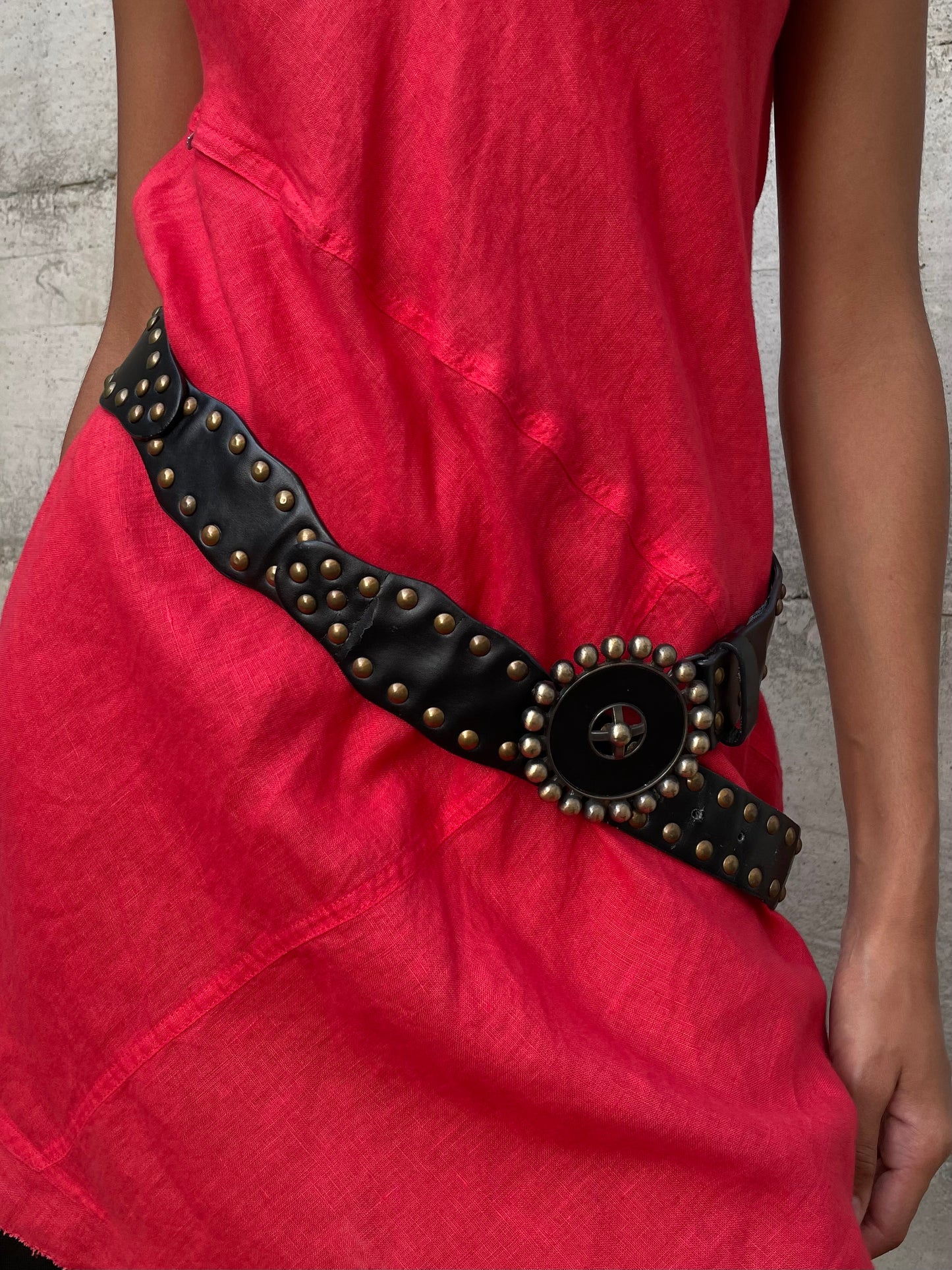 Cintura cowboy mood Y2K in similpelle nera