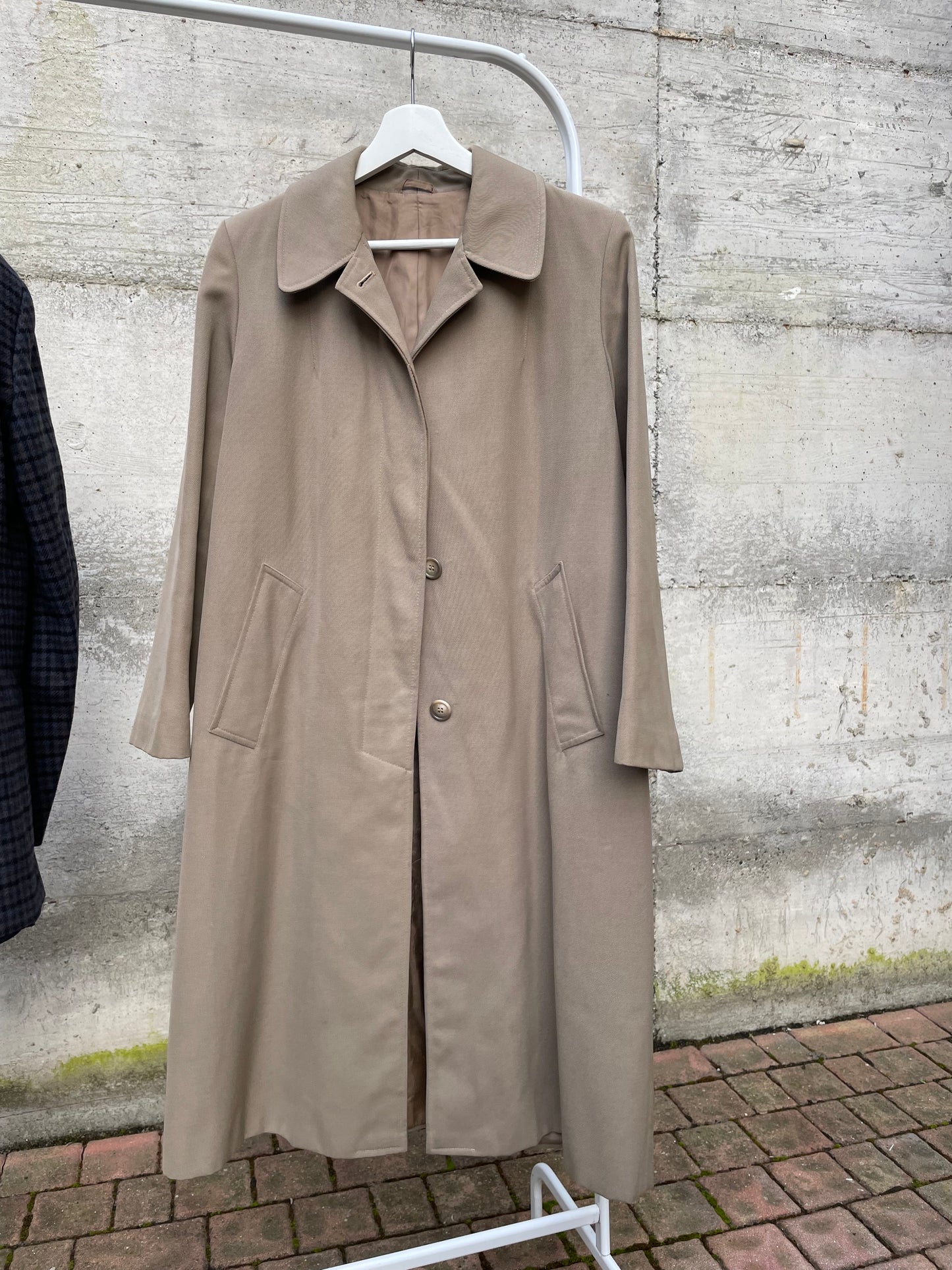 Soprabito sartoriale sabbia foderato misto lana