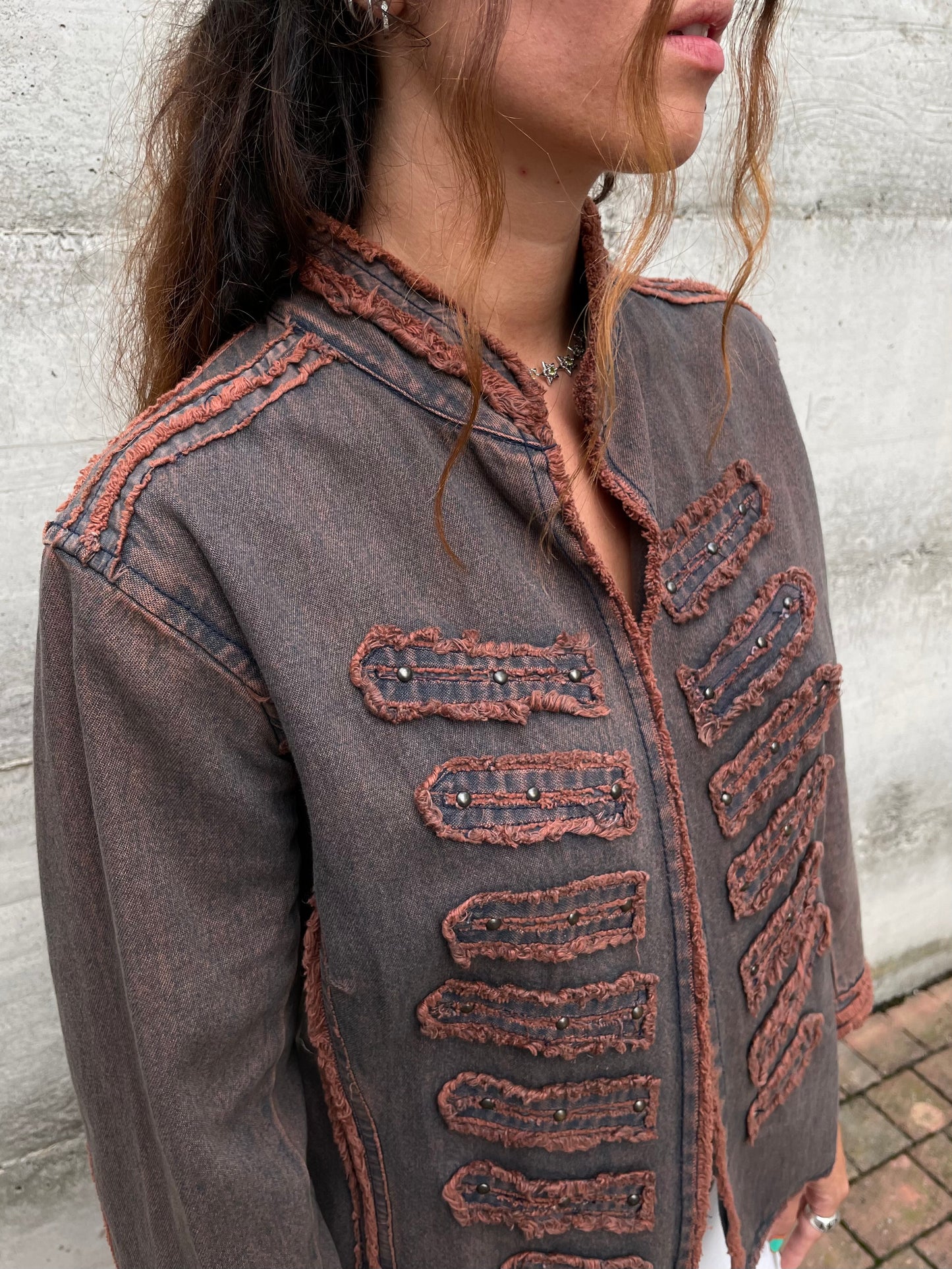 Giacchino vintage denim sfumato - taglia M