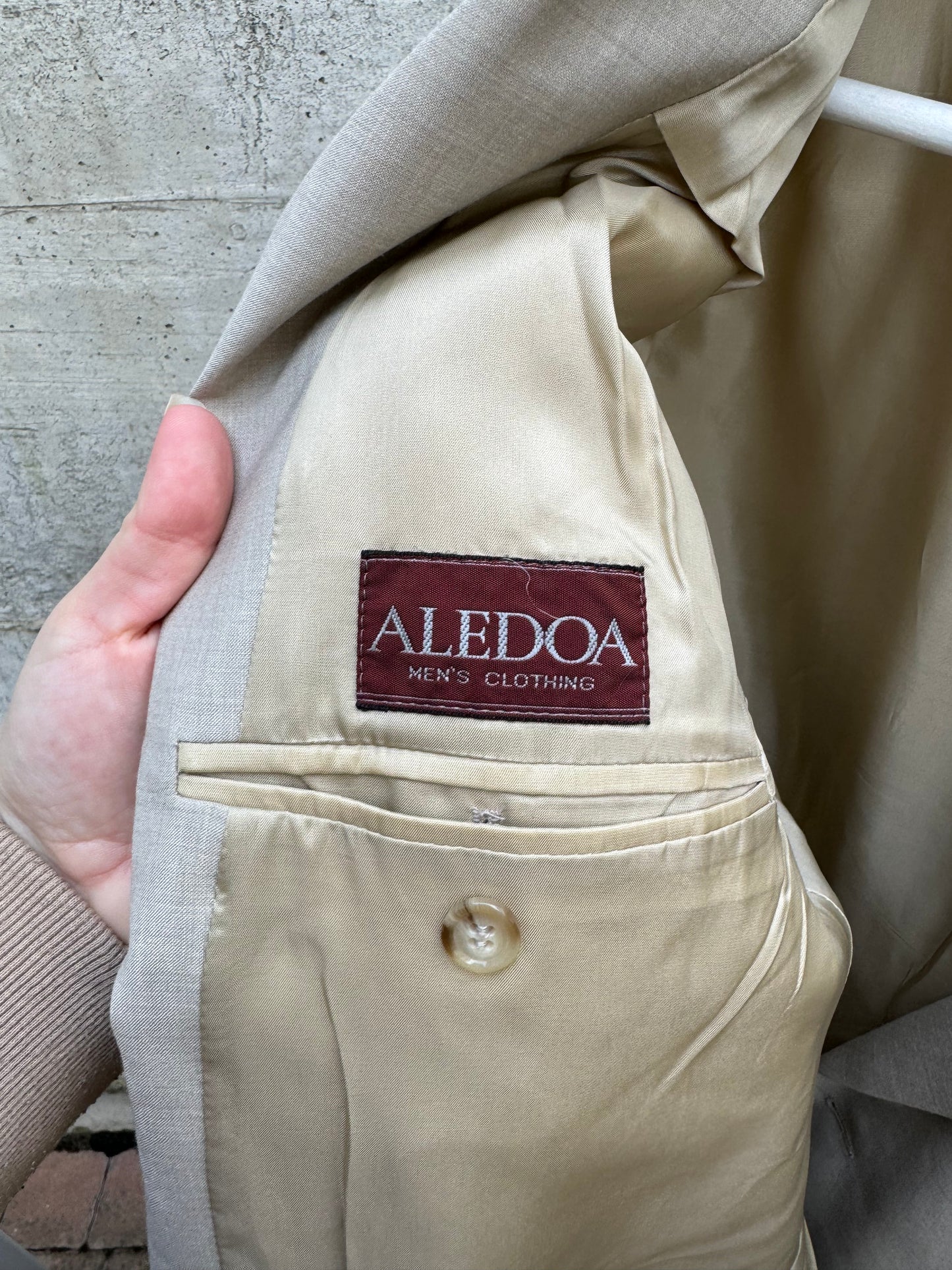 Blazer oversize sabbia in fresco lana