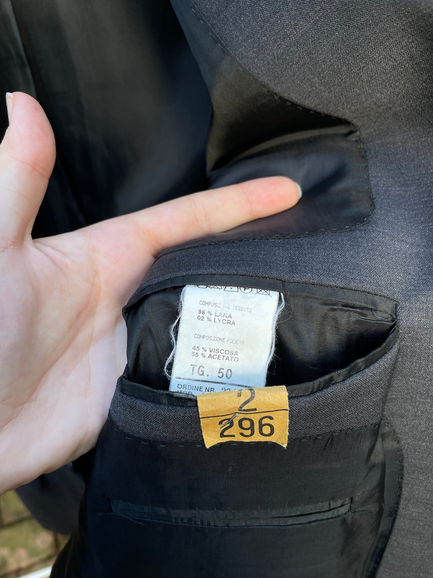 Blazer oversize in fresco lana grigio scuro - taglia M uomo