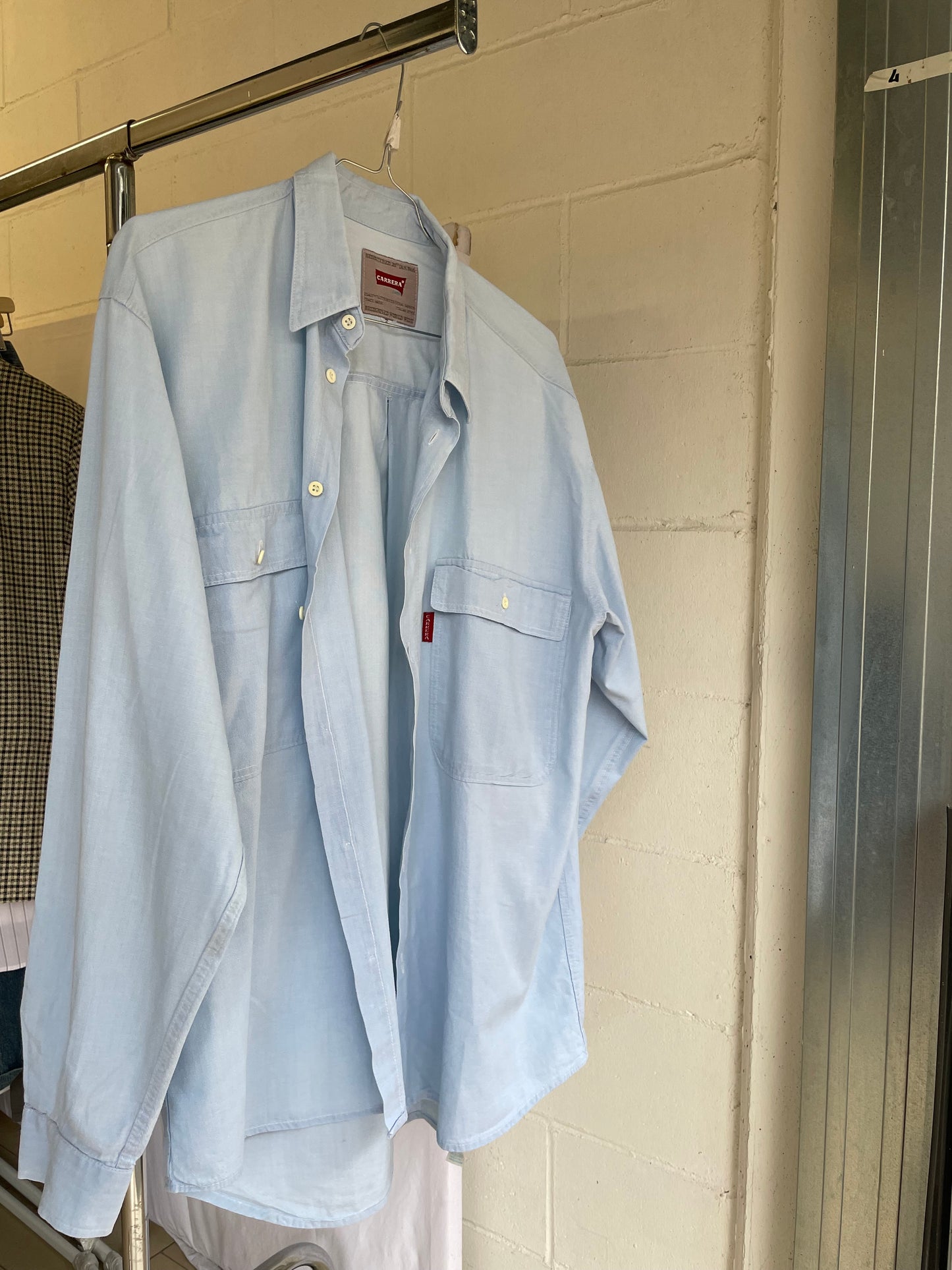 Camicia Carrera denim lavaggio chiaro 100% cotone - taglia M uomo