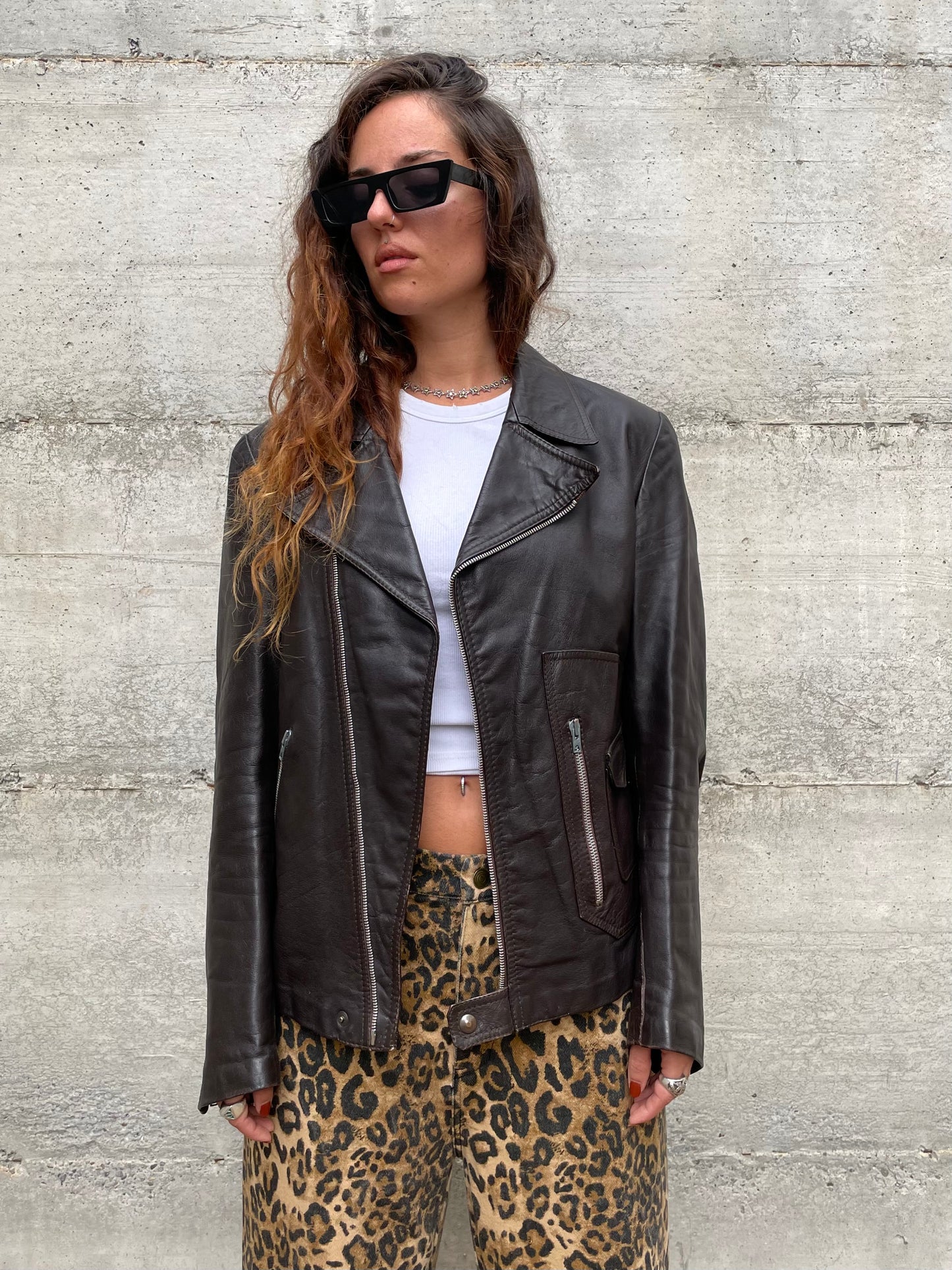 Chiodo vintage testa di moro Made in England, taglia S uomo