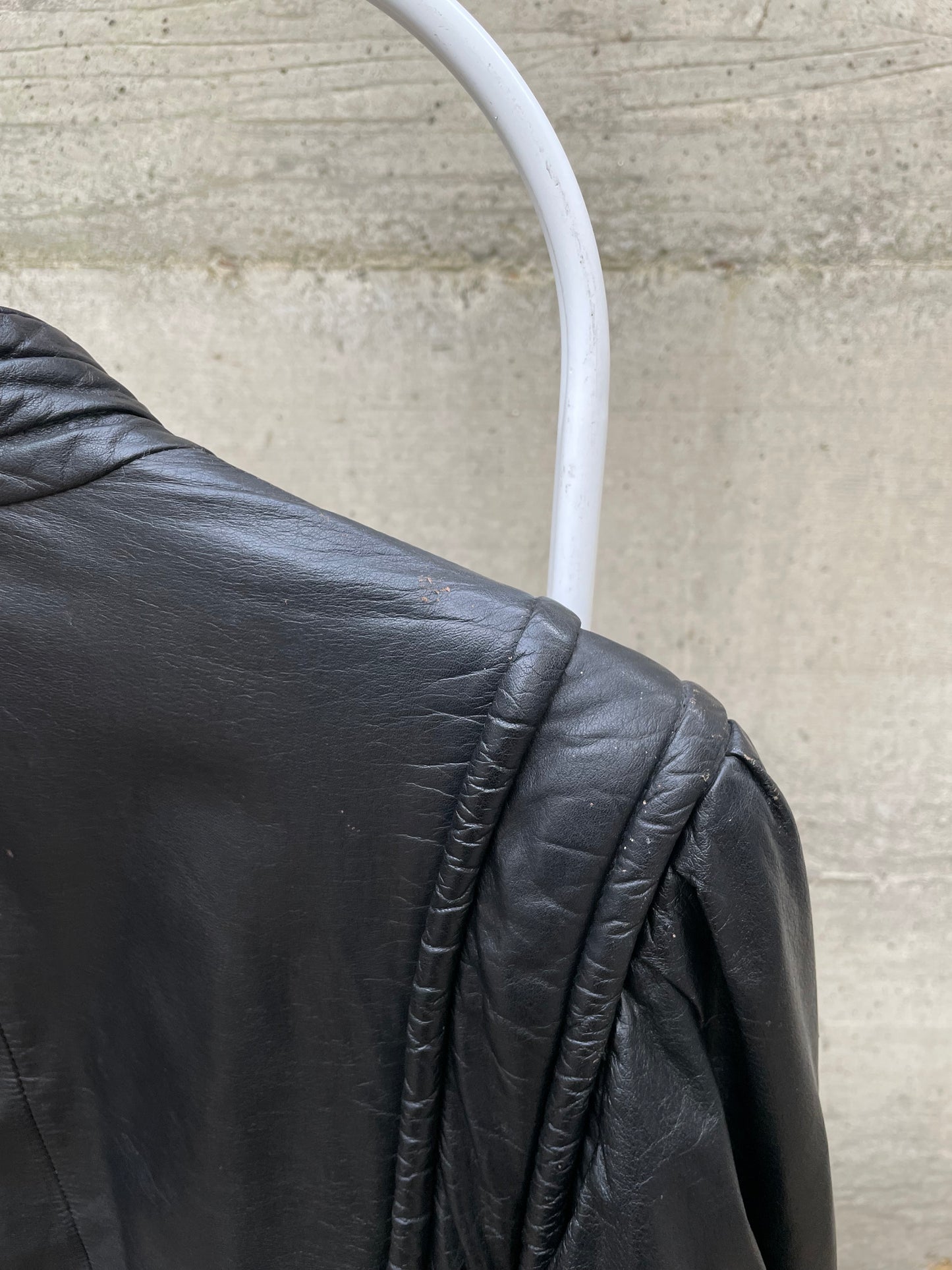 Bomber in vera pelle nero - taglia M