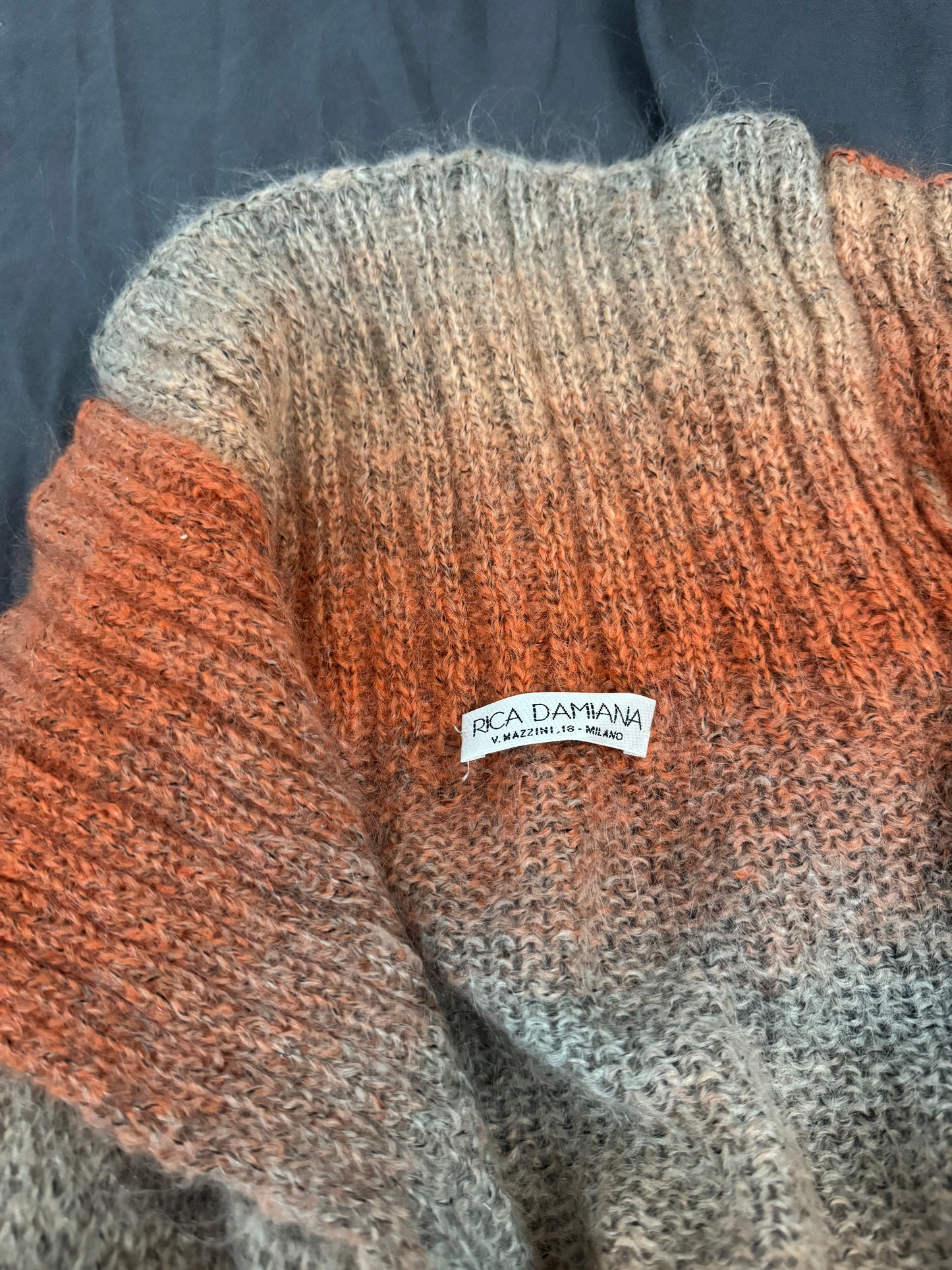 Cardigan sfumato Y2K in misto lana e mohair